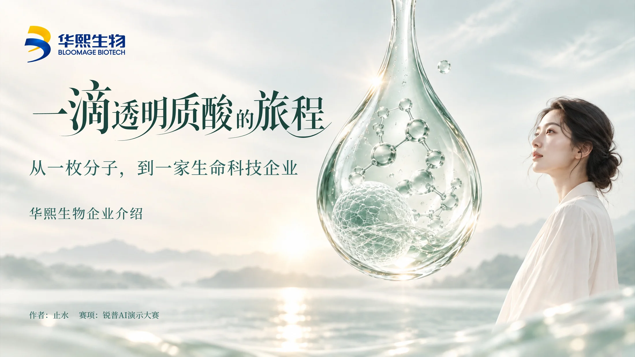 华熙生物｜一滴透明质酸的旅程（可编辑企业介绍PPT） - 预览图1