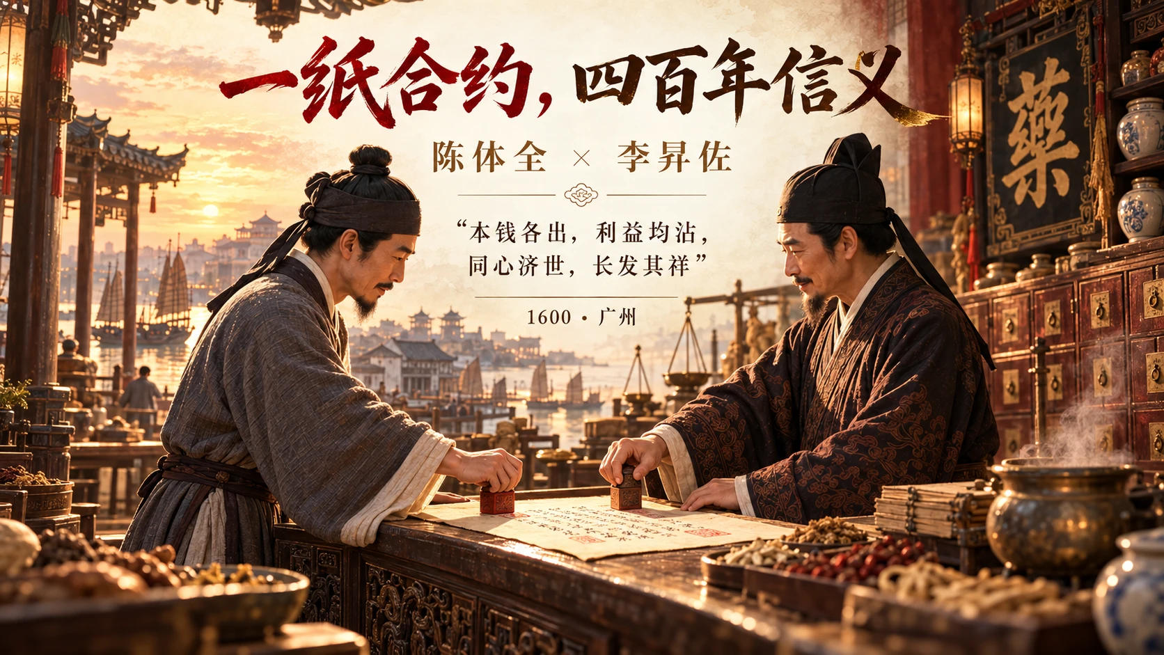 同心济世 四百年新生——陈李济企业发展之路（企业介绍PPT） - 预览图3