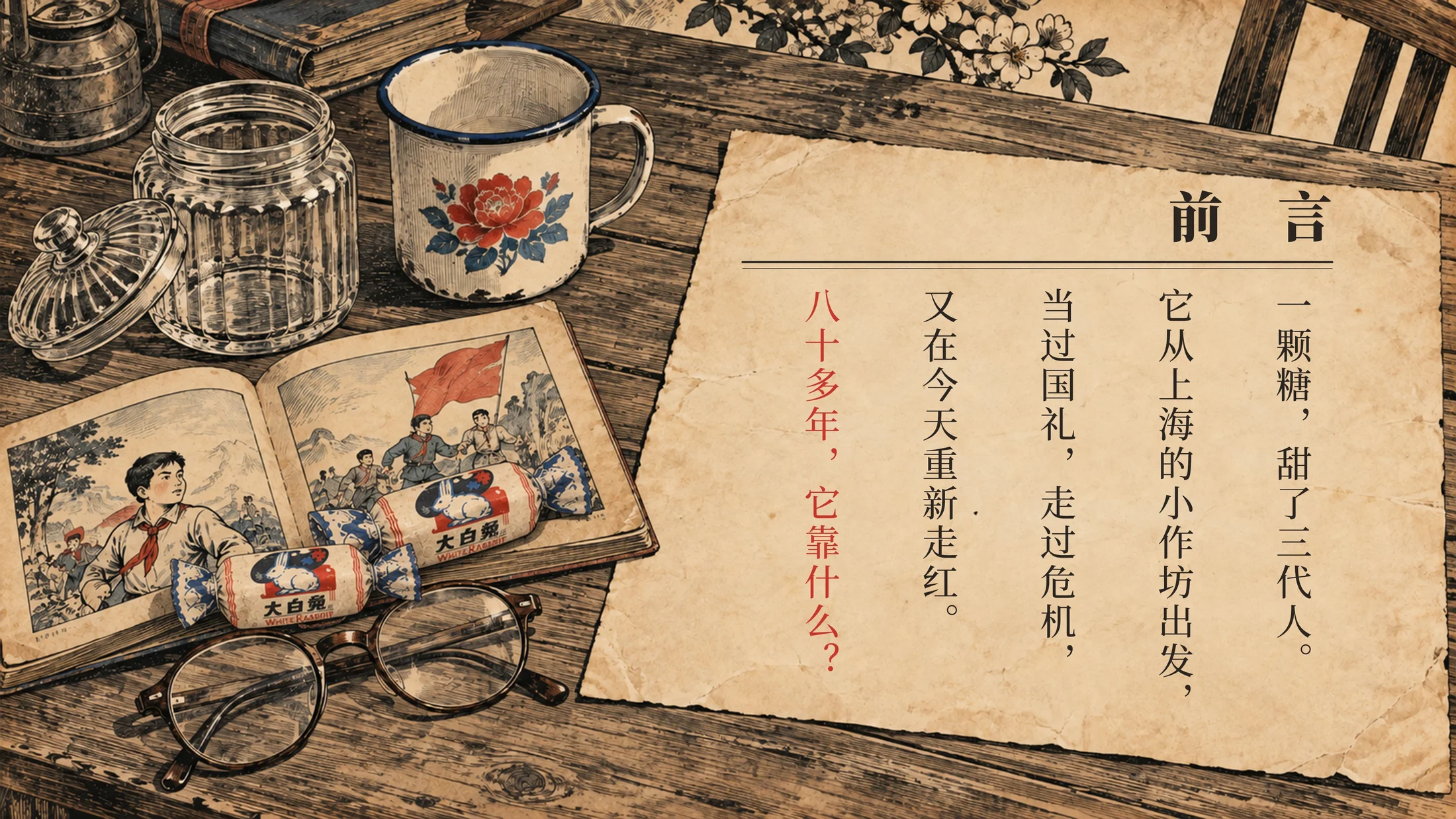 大白兔企业介绍PPT连环画风格（可编辑·动画版） - 预览图1