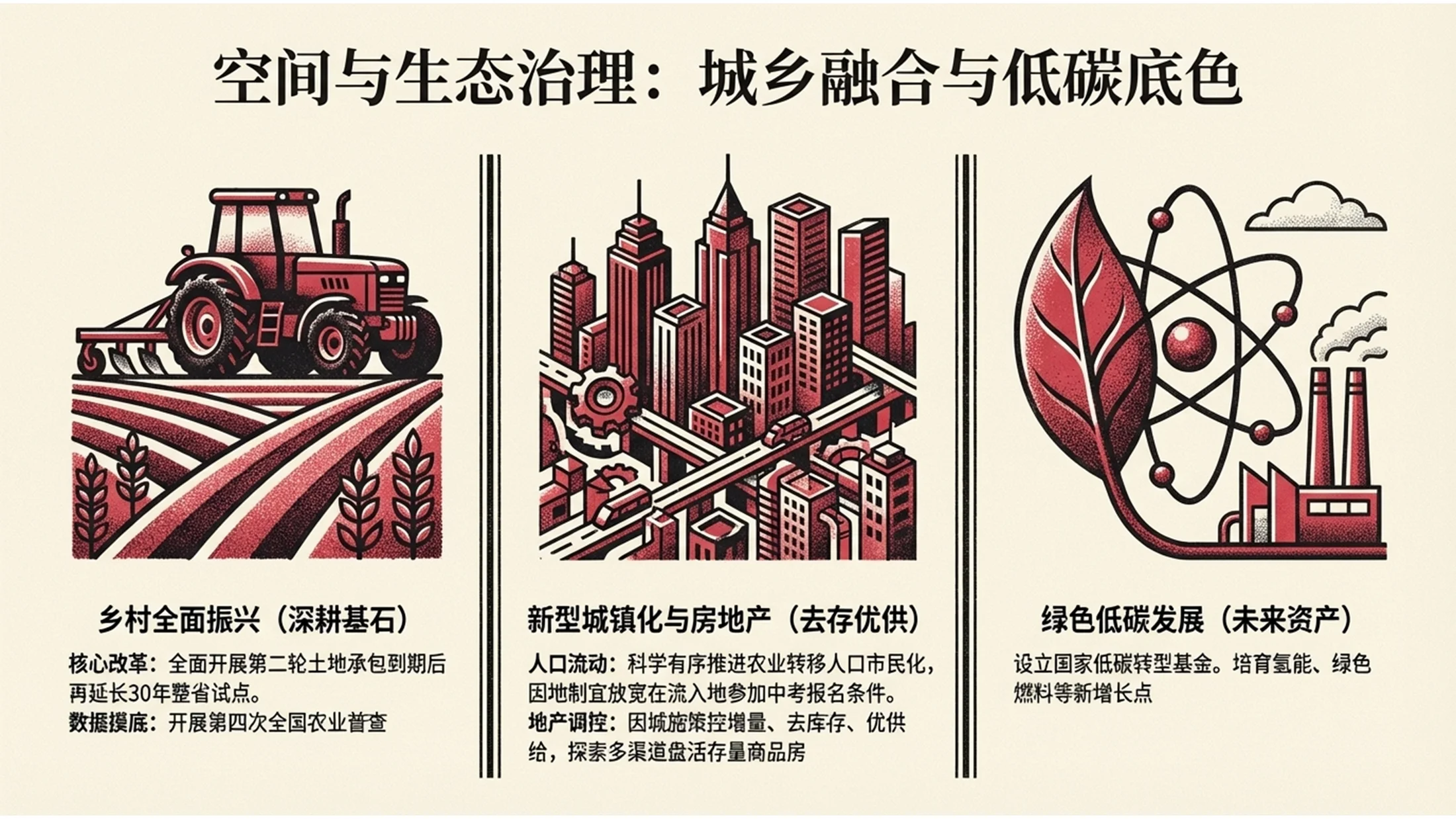 红色复古报纸商业插画政府工作报告PPT - 预览图10
