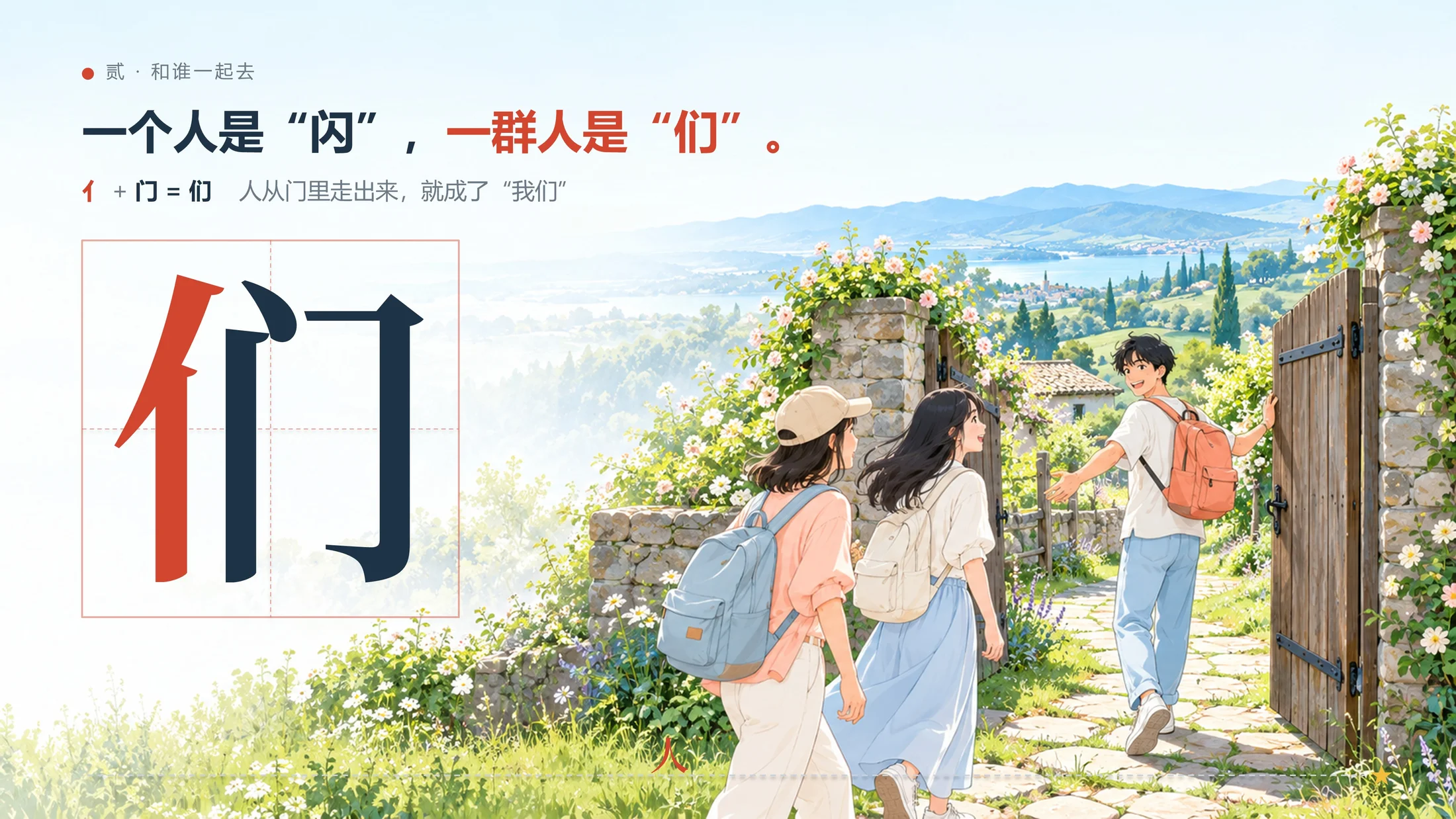 一个趣味PPT-这些汉字告诉我：放假一定要出去玩（可编辑） - 预览图12