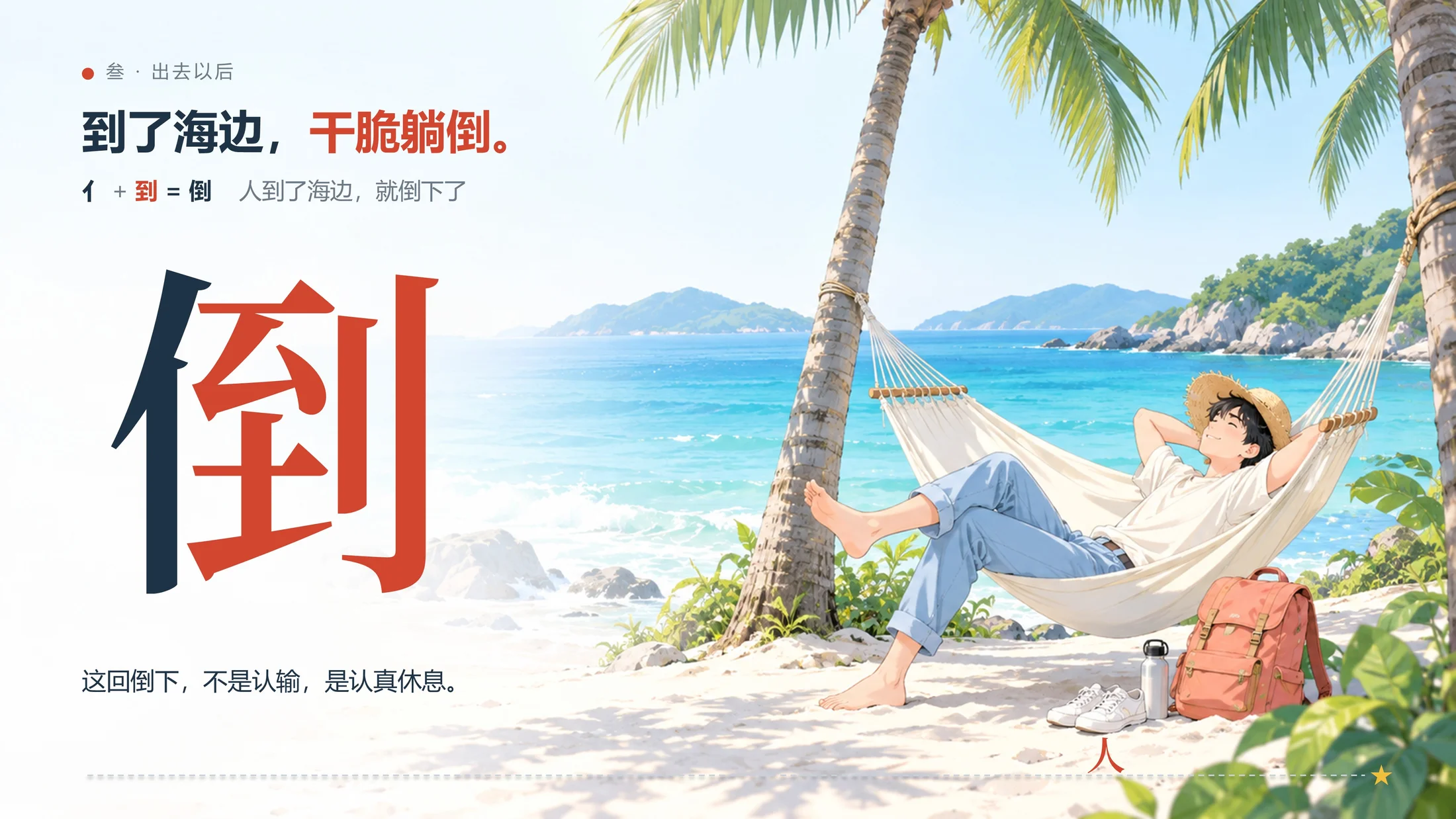 一个趣味PPT-这些汉字告诉我：放假一定要出去玩（可编辑） - 预览图20