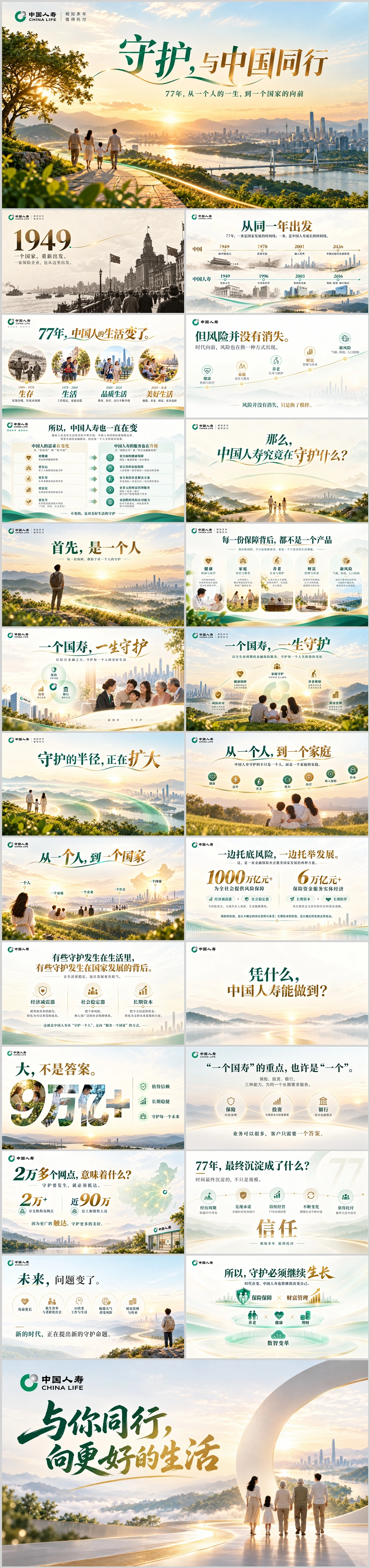 中国人寿企业介绍PPT_守护与中国同行 - 预览图1