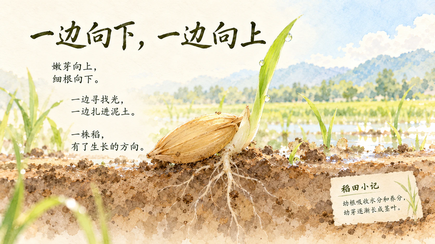 一生·稻｜自然绘本风生命故事PPT - 预览图2