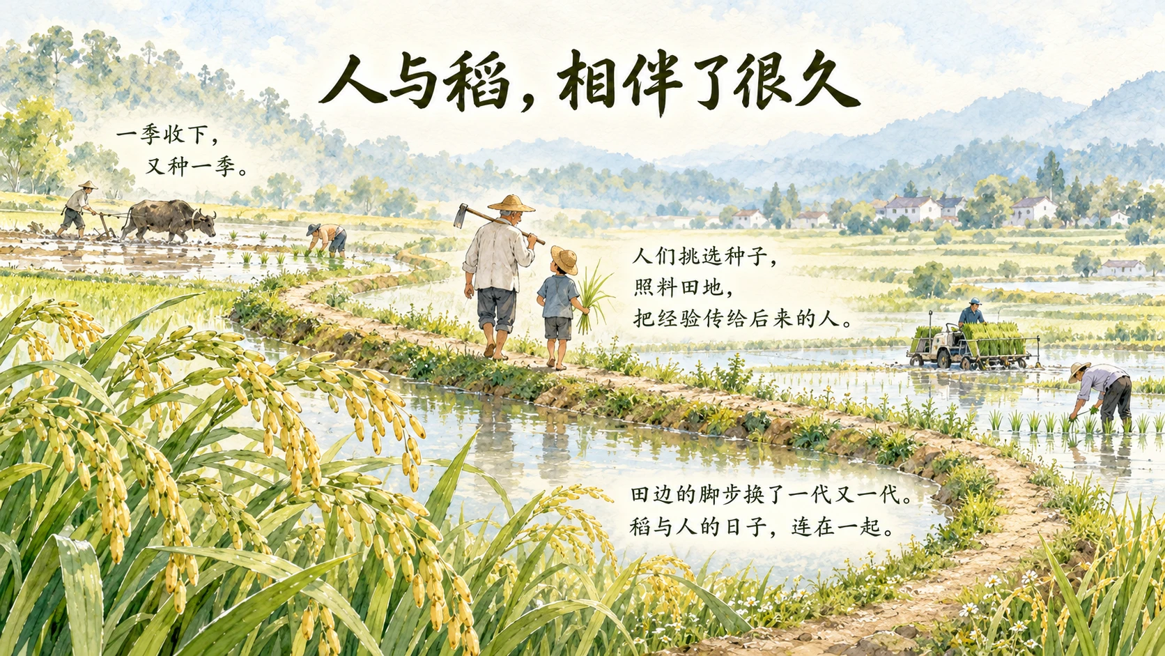 一生·稻｜自然绘本风生命故事PPT - 预览图8
