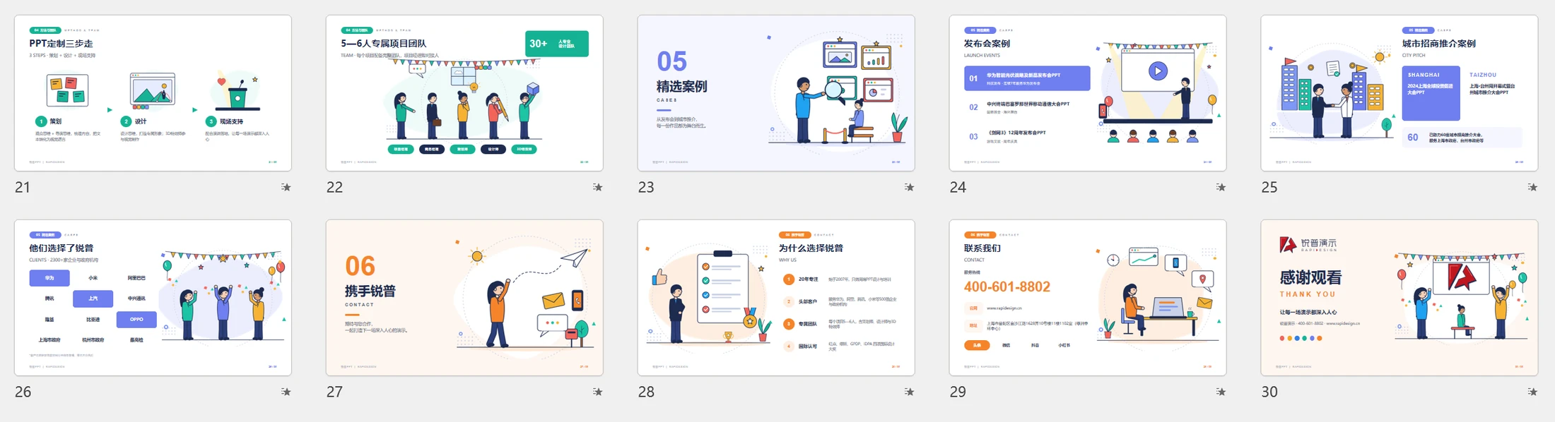 锐普演示企业介绍PPT（可编辑/插画/动画） - 预览图20