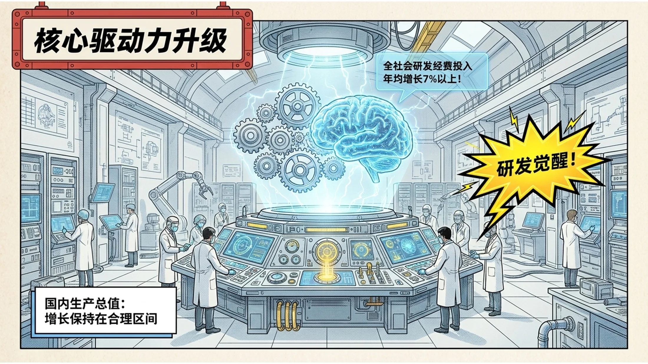炫彩卡通漫画故事版风格政府工作报告PPT - 预览图7