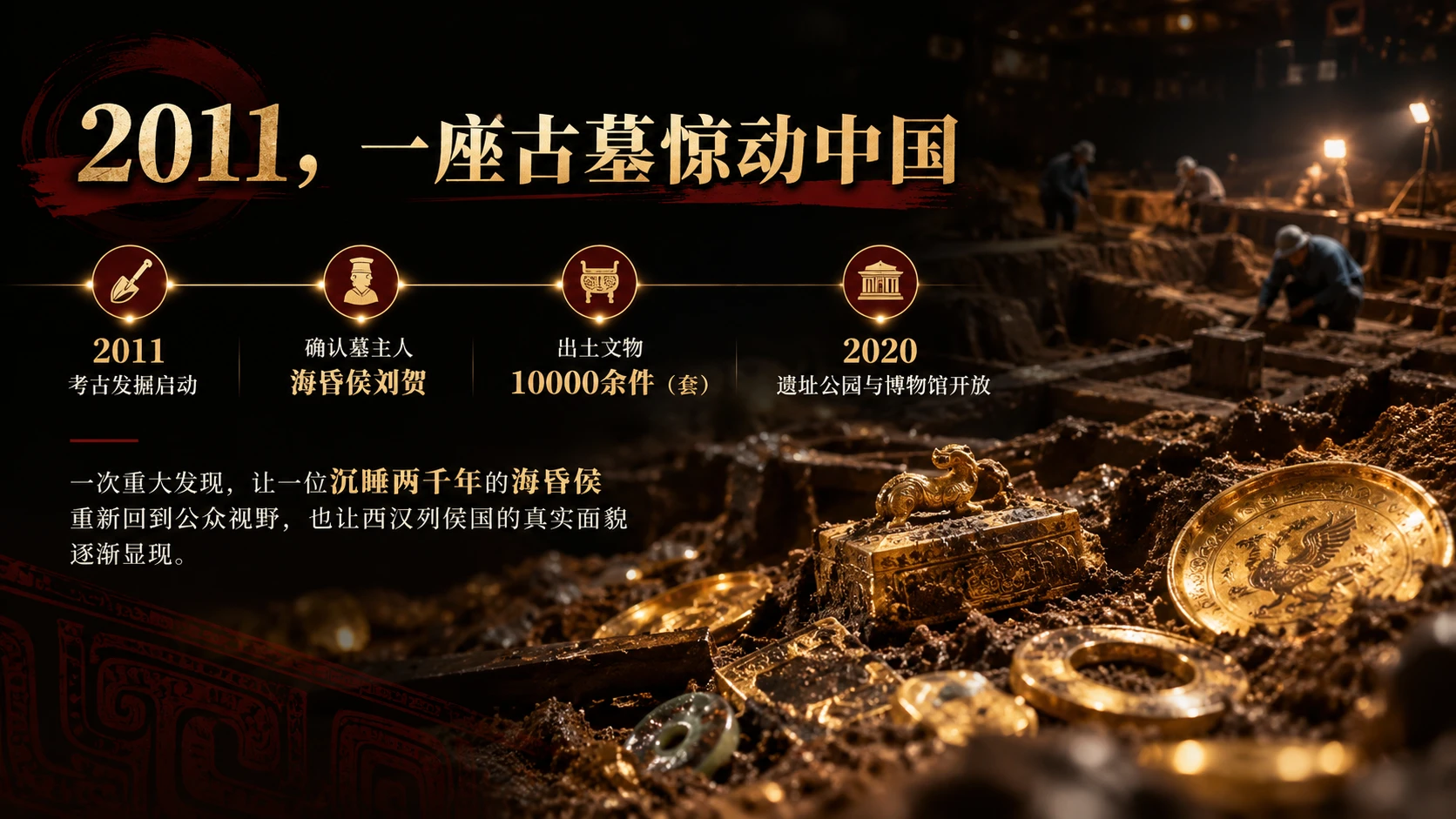 一眼两千年：走进南昌汉代海昏侯国遗址博物馆｜文博文化+历史故事型PPT - 预览图2