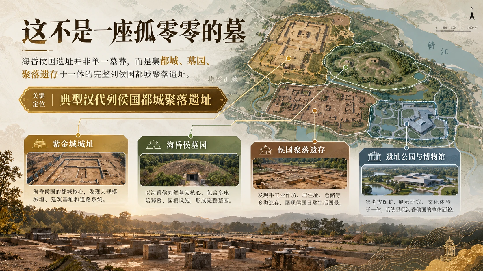 一眼两千年：走进南昌汉代海昏侯国遗址博物馆｜文博文化+历史故事型PPT - 预览图3