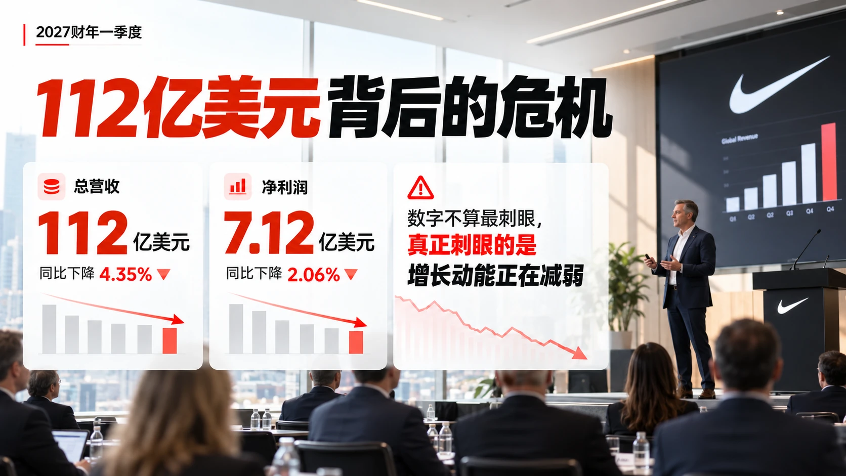 耐克，为什么从神坛跌落？｜商业案例型PPT - 预览图1