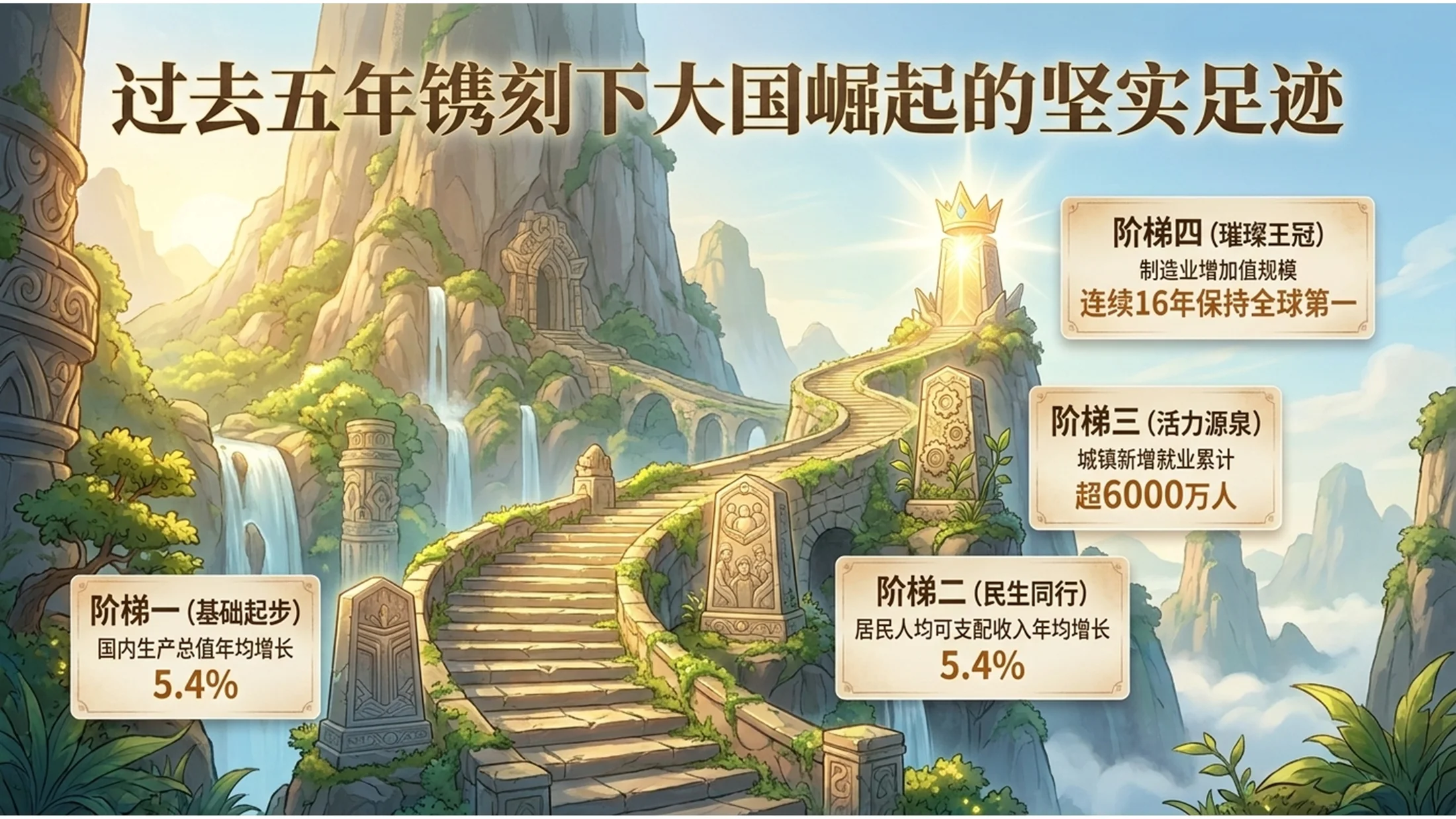梦幻卡通手绘梦工厂动画风格政府工作报告PPT - 预览图4