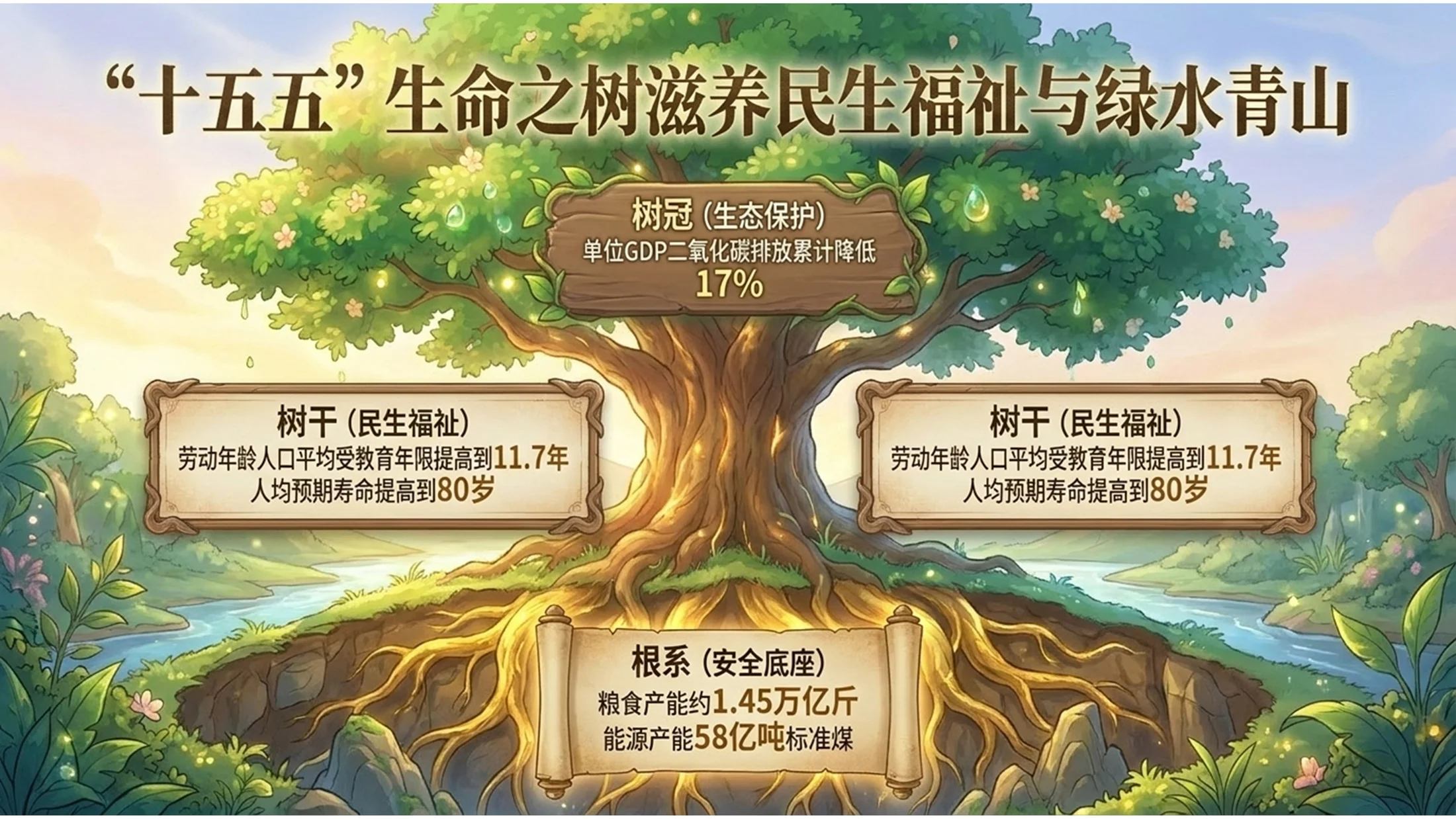 梦幻卡通手绘梦工厂动画风格政府工作报告PPT - 预览图6