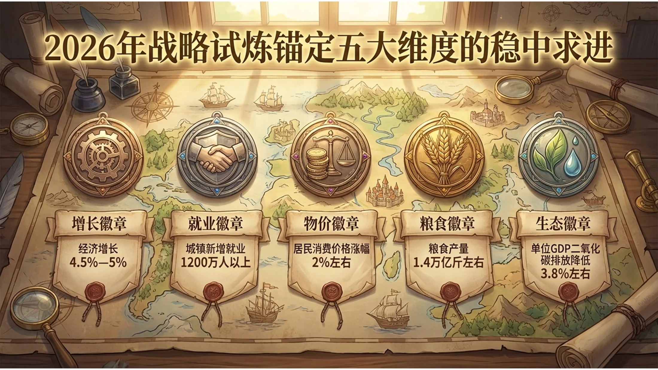 梦幻卡通手绘梦工厂动画风格政府工作报告PPT - 预览图7