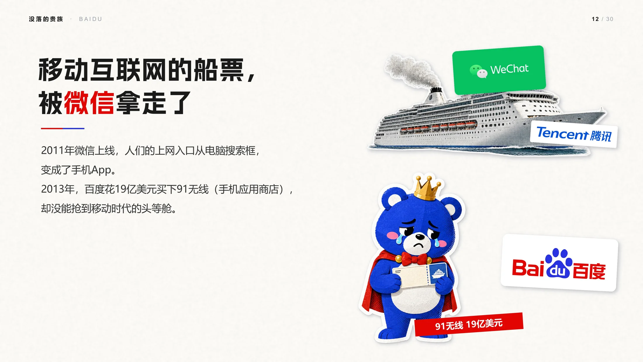 没落的贵族-百度企业介绍PPT（可编辑剪贴画动画） - 预览图11