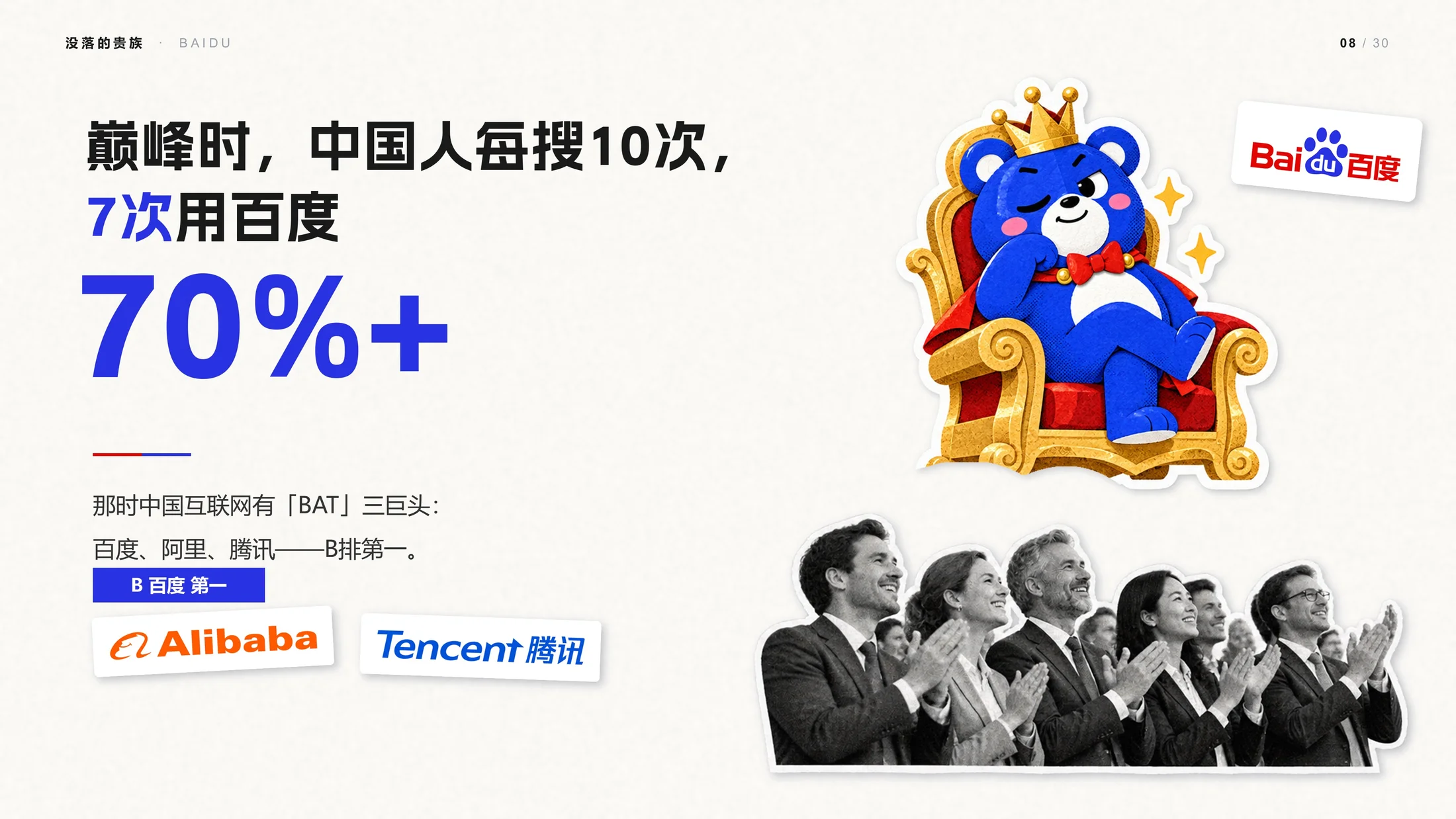 没落的贵族-百度企业介绍PPT（可编辑剪贴画动画） - 预览图7