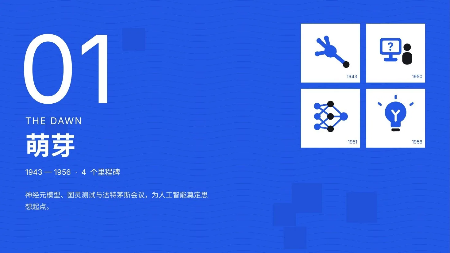 AI发展史图标动画版PPT｜56页·45个原生矢量图标·逐笔动画·一键换色 - 预览图3