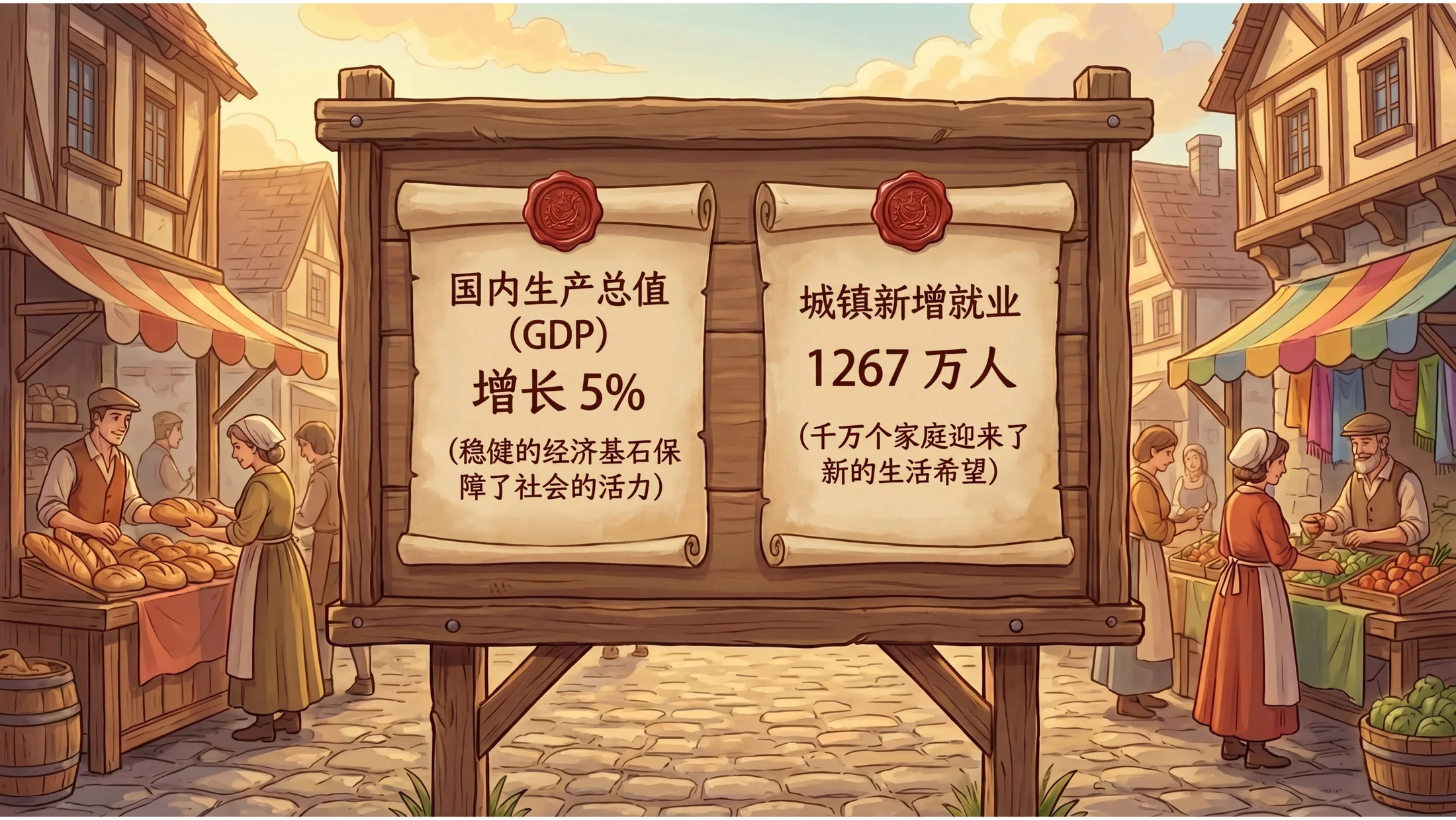 梦幻插画吉卜力工作室风格政府工作报告PPT - 预览图3