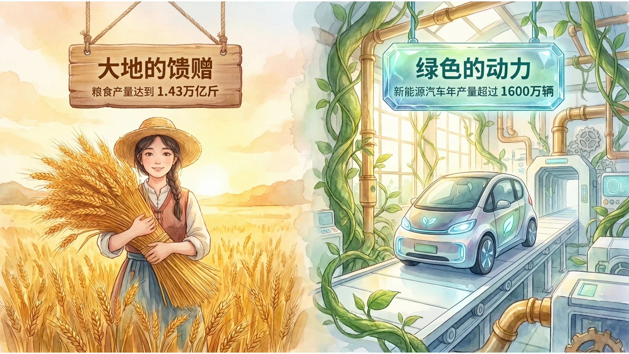梦幻插画吉卜力工作室风格政府工作报告PPT - 预览图4