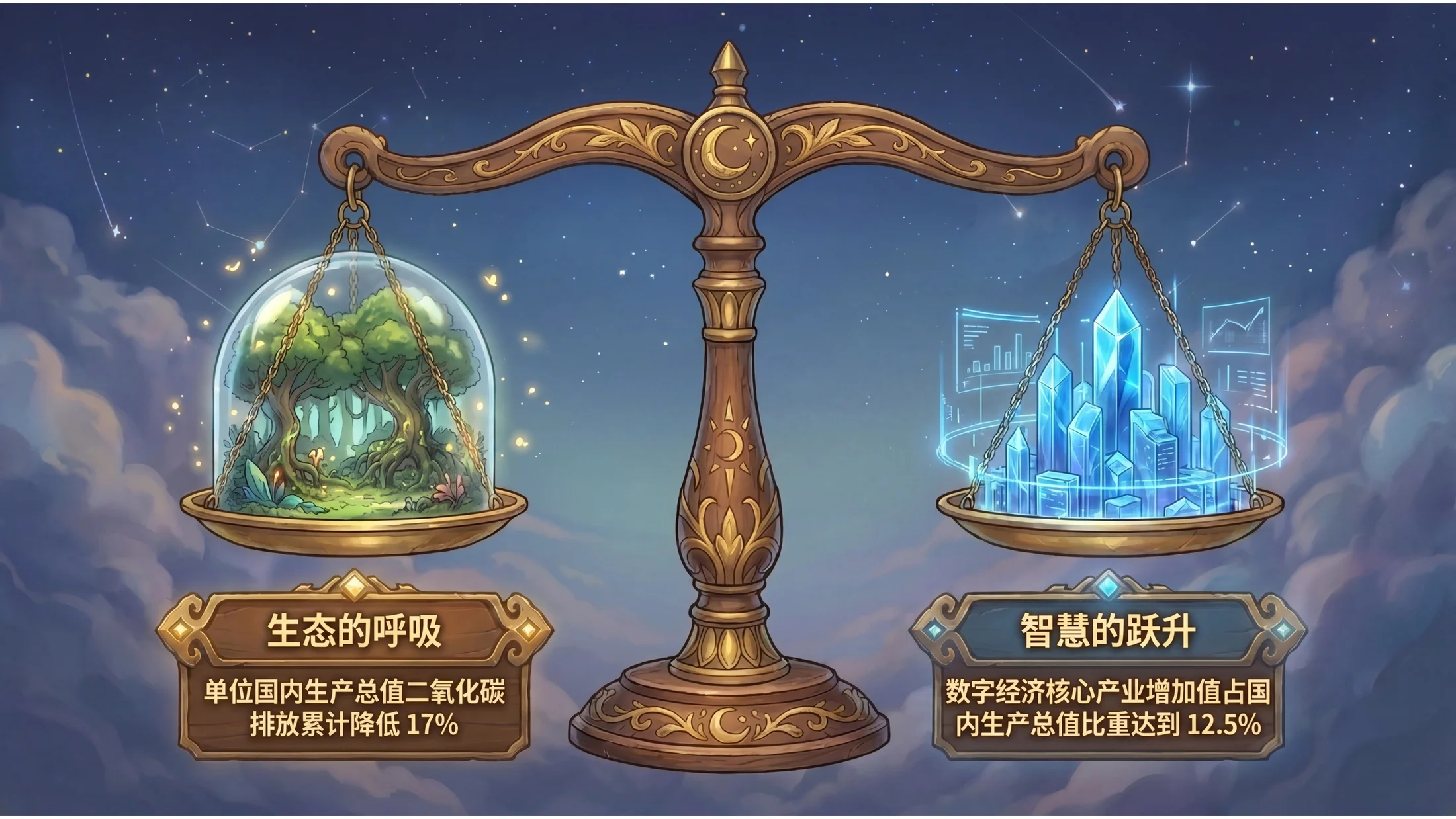 梦幻插画吉卜力工作室风格政府工作报告PPT - 预览图8