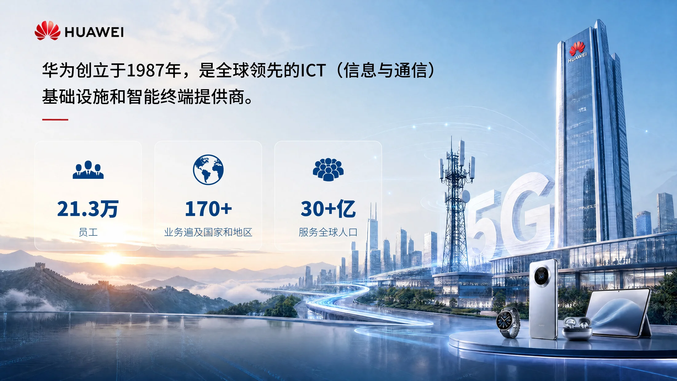 华为公司企业介绍PPT（可编辑） - 预览图3