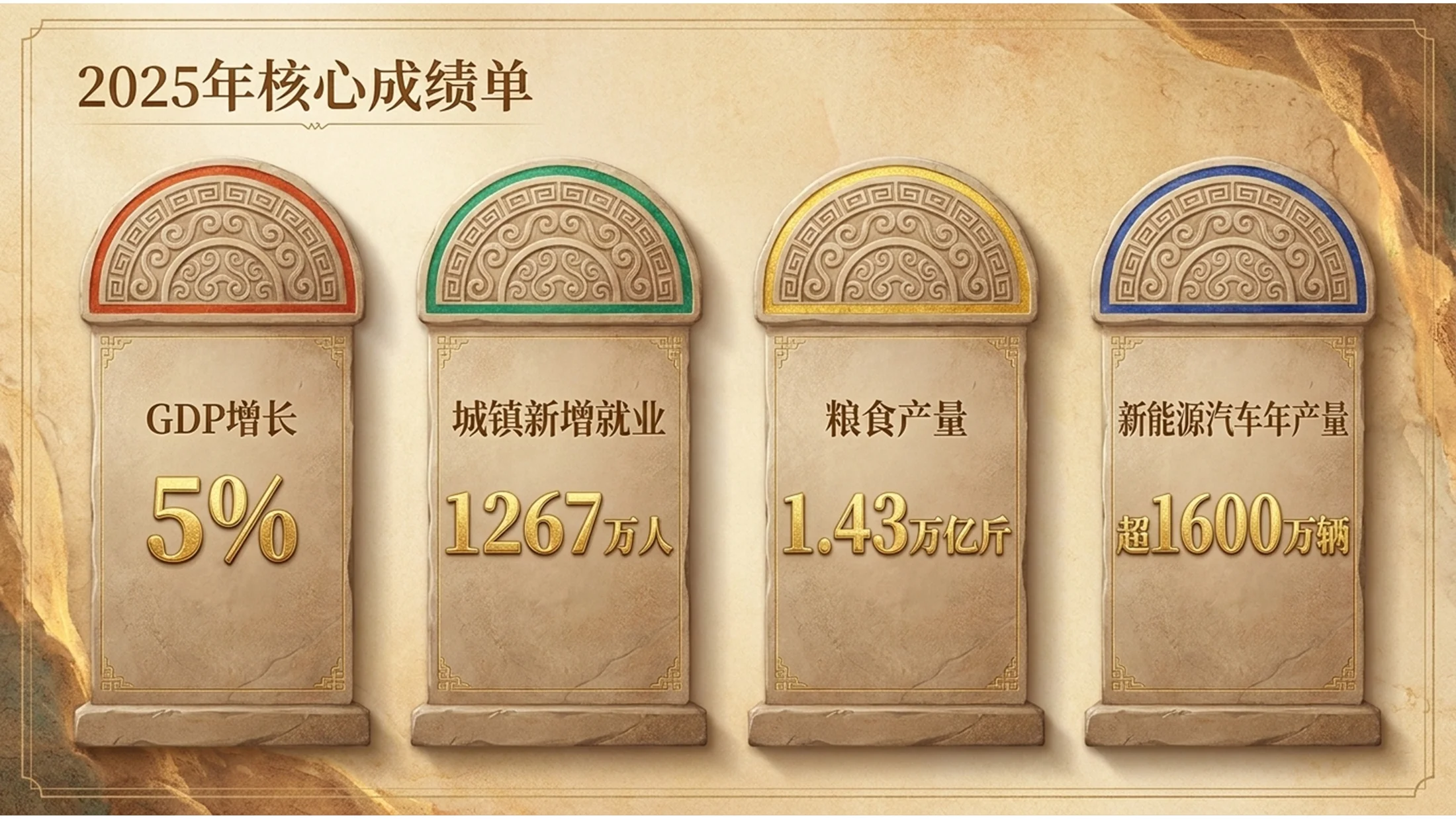 中国传统插画敦煌壁画风政府工作报告PPT - 预览图2