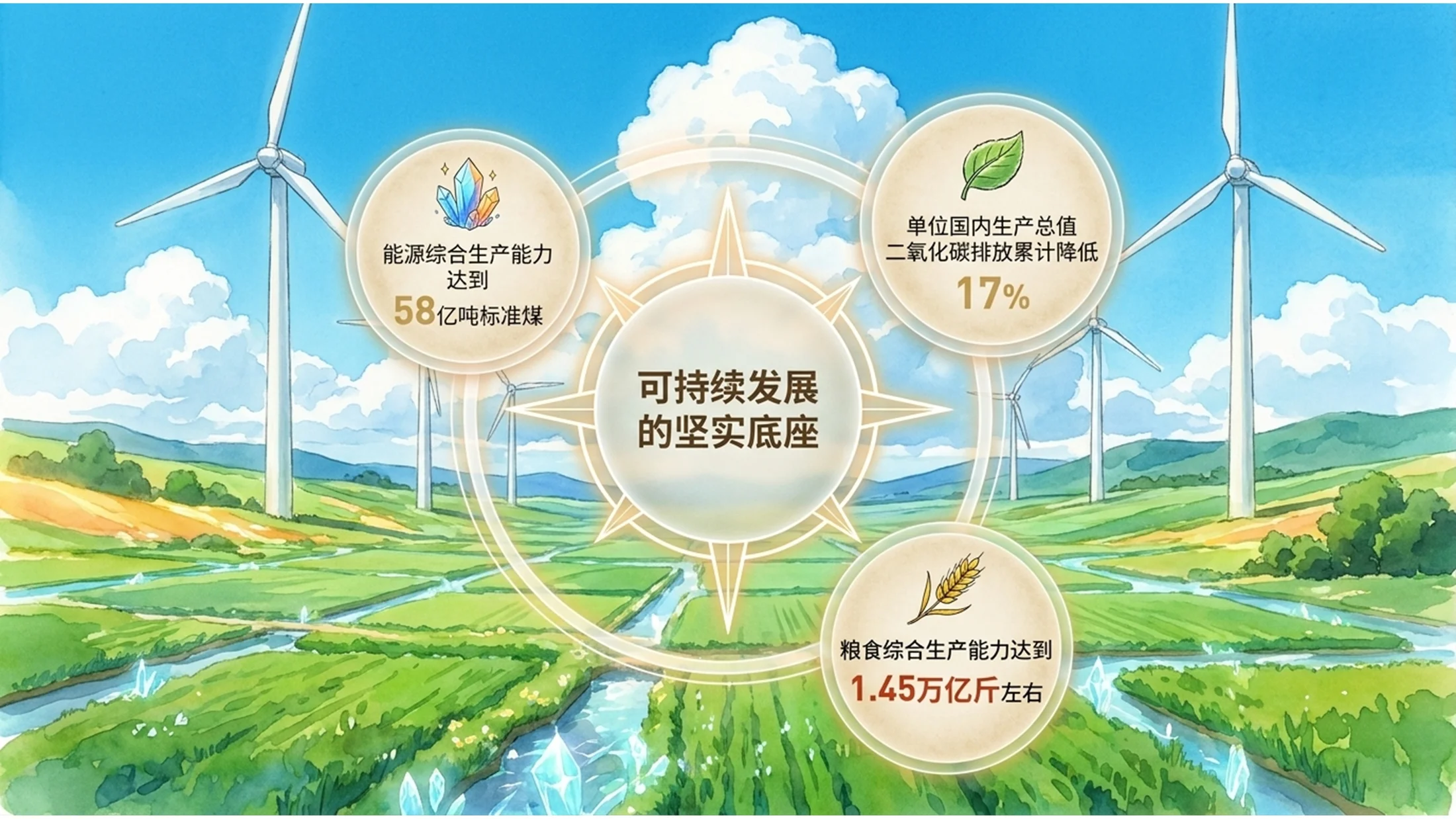 可爱插画吉卜力工作室风格政府工作报告PPT - 预览图7