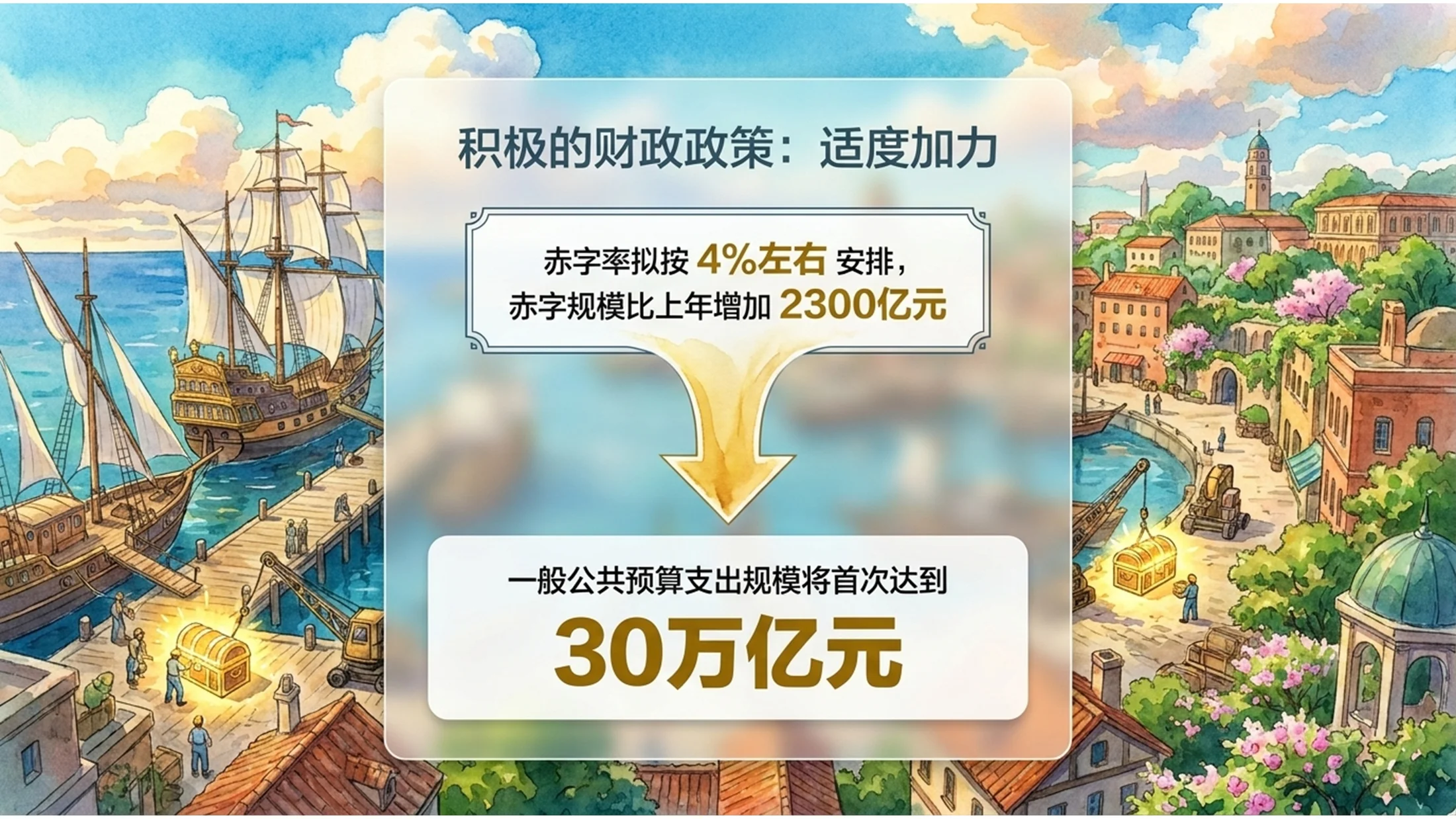 可爱插画吉卜力工作室风格政府工作报告PPT - 预览图8
