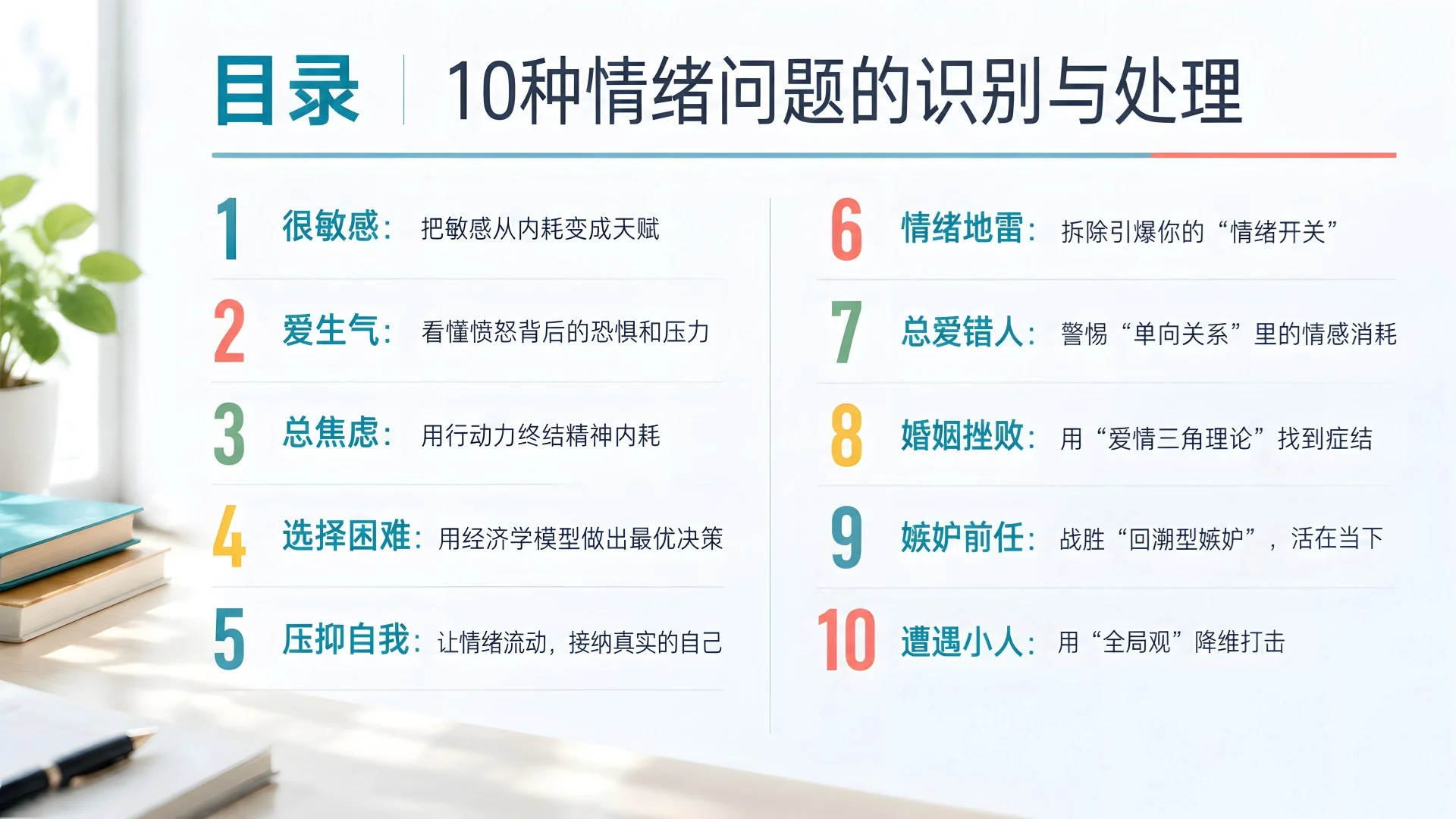 别让情绪耗尽你：10类情绪困境的识别与自控方法 - 预览图1