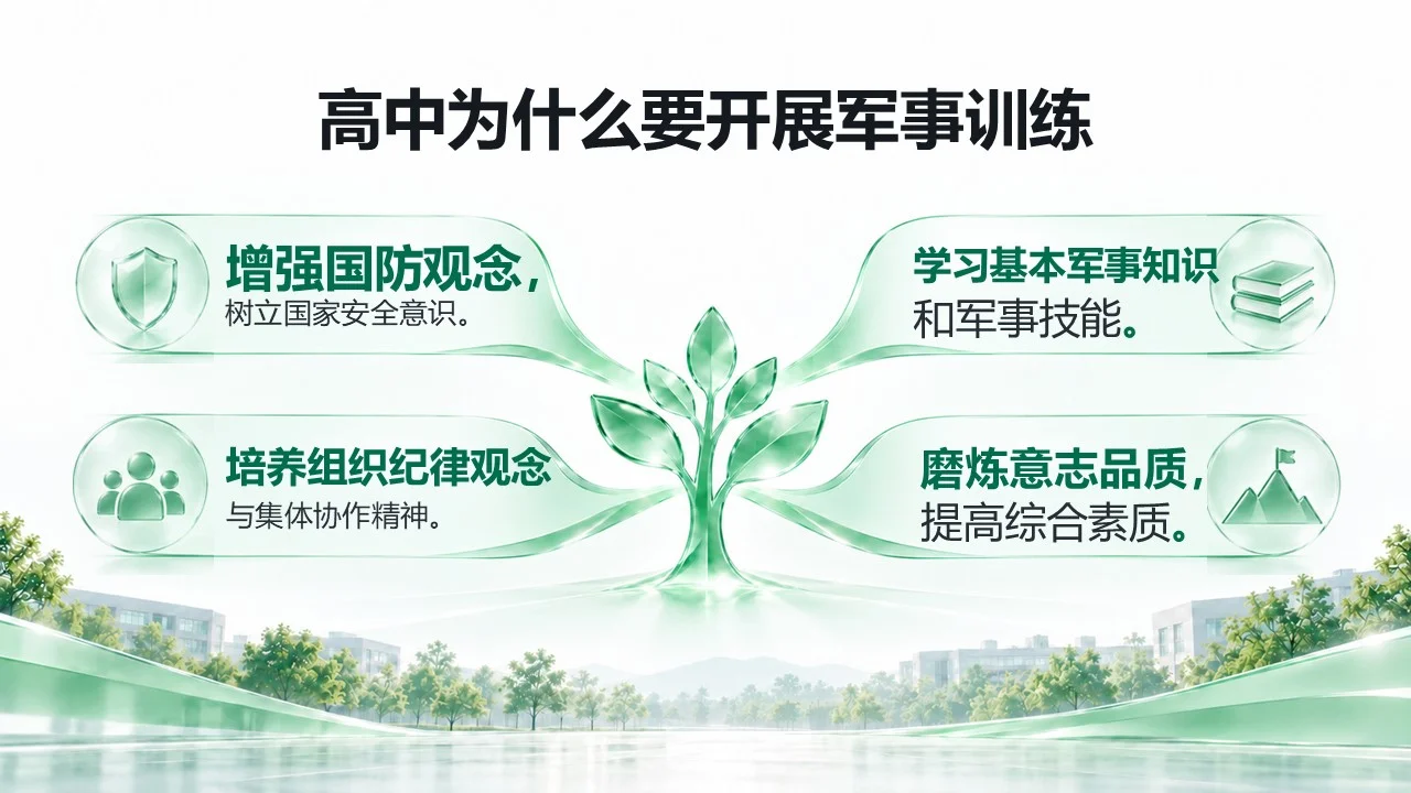 初中、高中、大学国防教育与军训管理PPT课件（110页一套三份可编辑PPT） - 预览图17