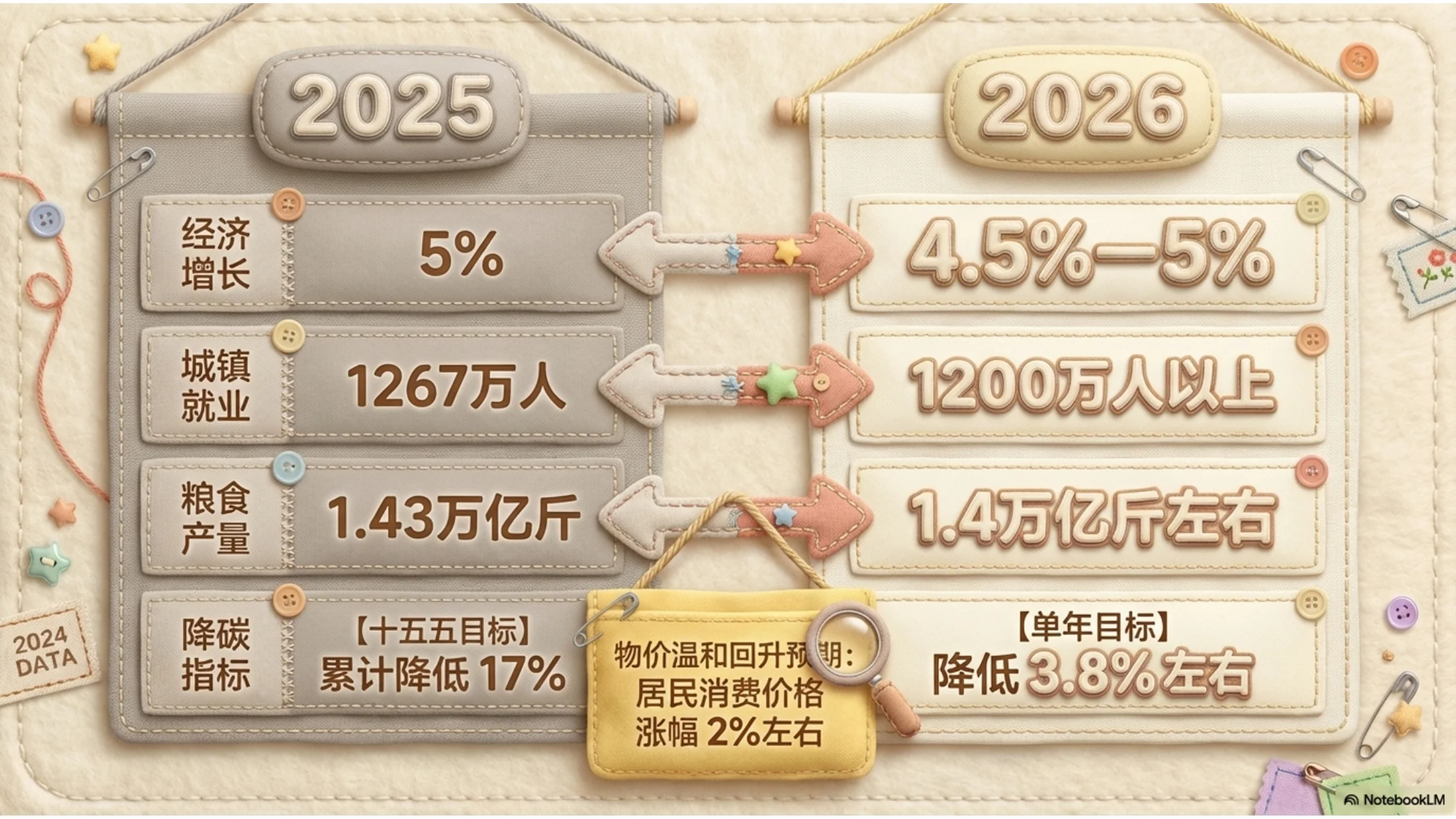 粉嫩可爱毛绒风格政府工作报告PPT - 预览图4