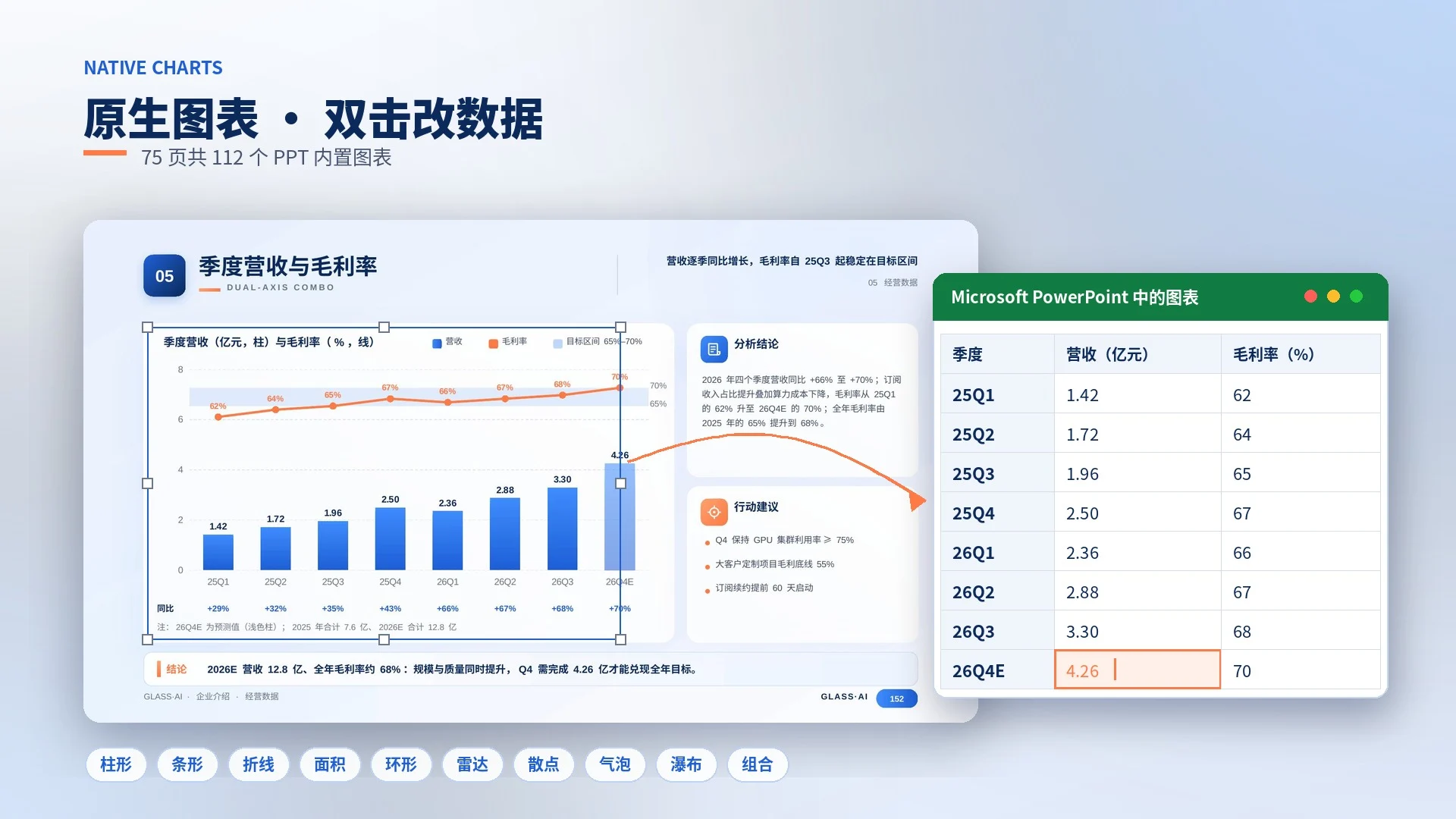 玻璃光感·AI科技企业介绍PPT模板库｜206页·高信息密度·全部可编辑·静态+动画·原创配乐 - 预览图4