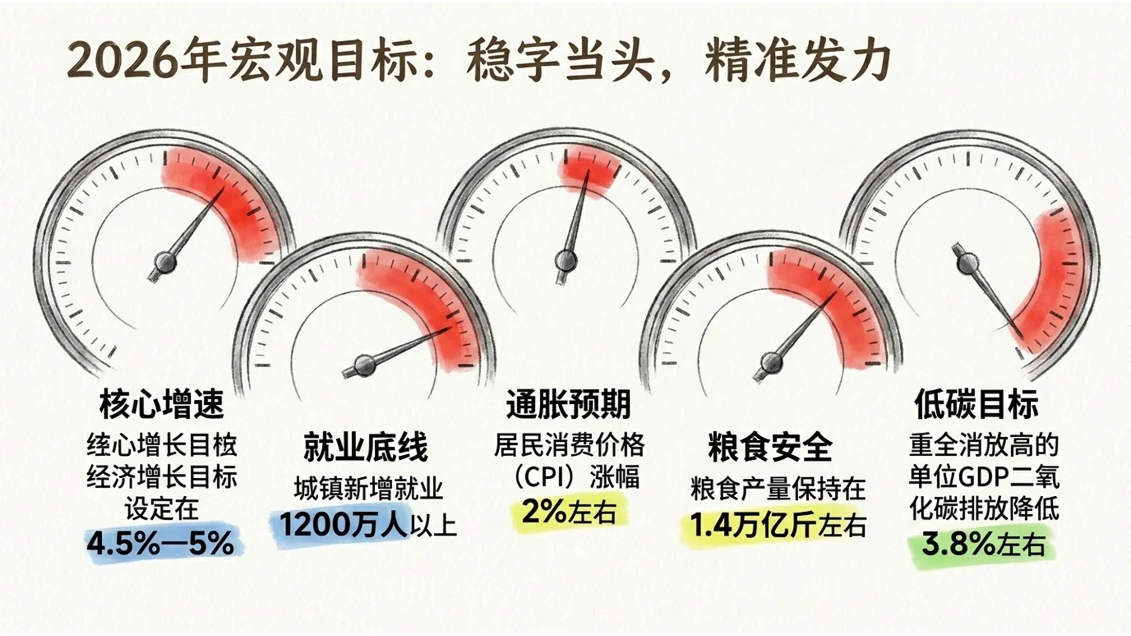 彩色水粉草图风格政府工作报告PPT - 预览图5