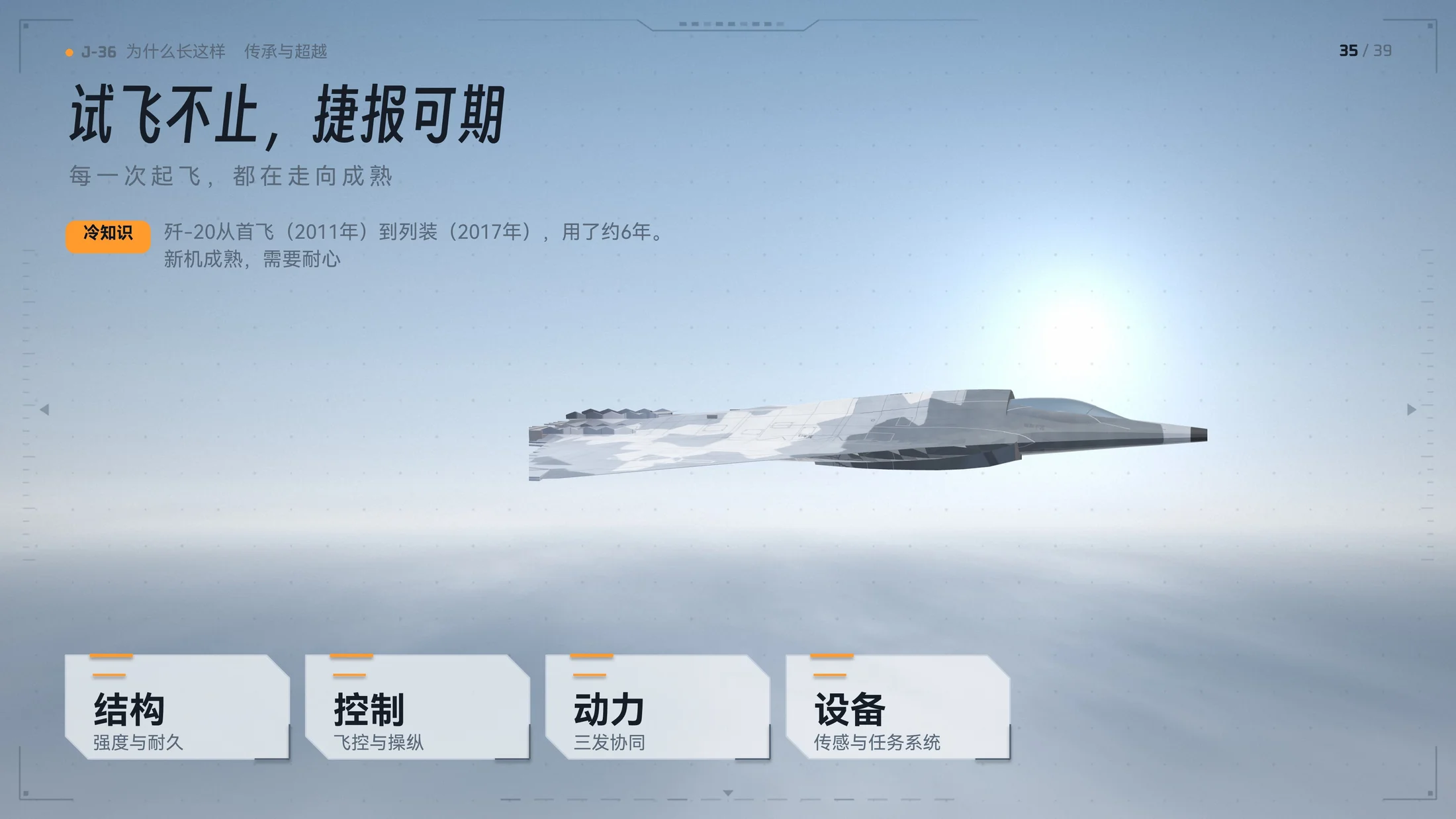 Claude做的J-36三维模型科普PPT｜歼36为什么长这样？（可编辑） - 预览图16