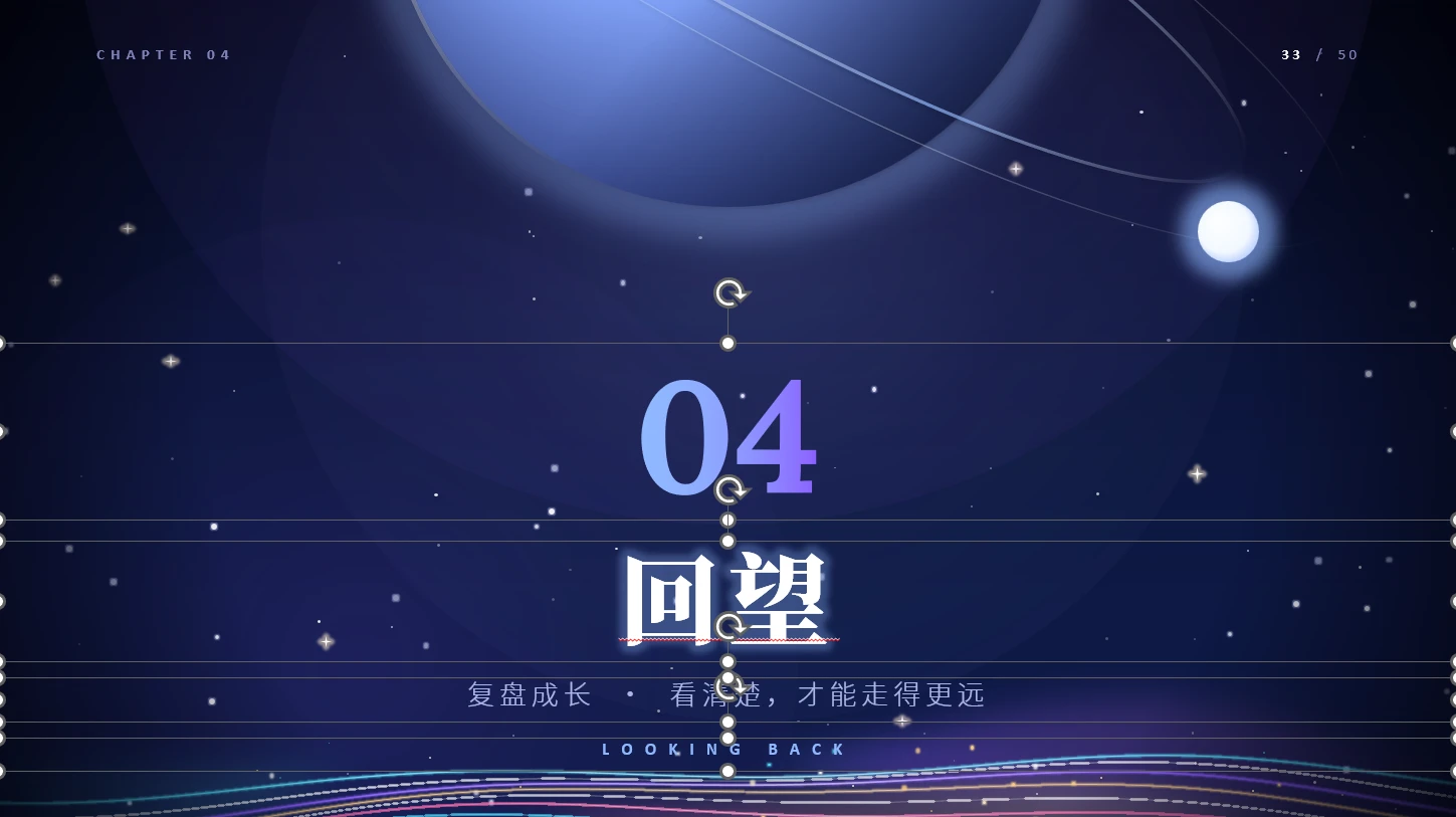 光年｜2026年会PPT｜星空极光风工作总结，3D星球全程平滑动画 - 预览图8