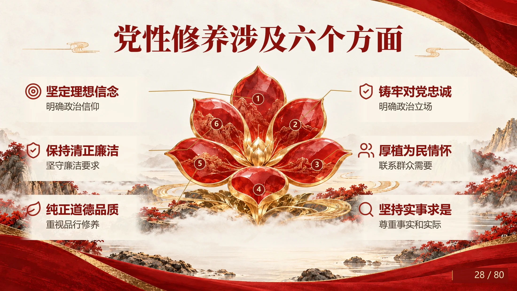 《党的二十届五中全会公报学习解读》主题PPT（83页创意插画国风文字可编辑） - 预览图7