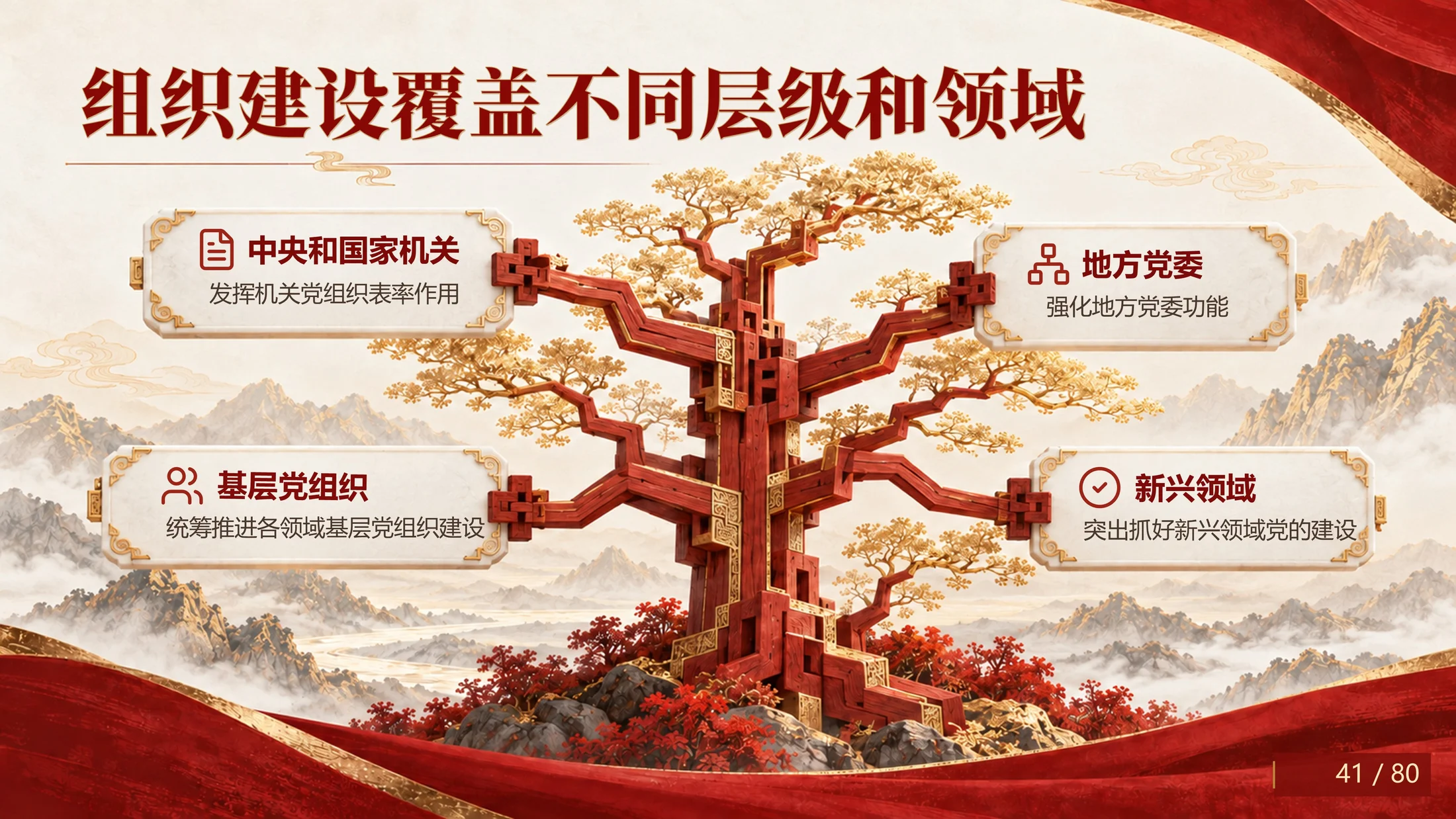 《党的二十届五中全会公报学习解读》主题PPT（83页创意插画国风文字可编辑） - 预览图10
