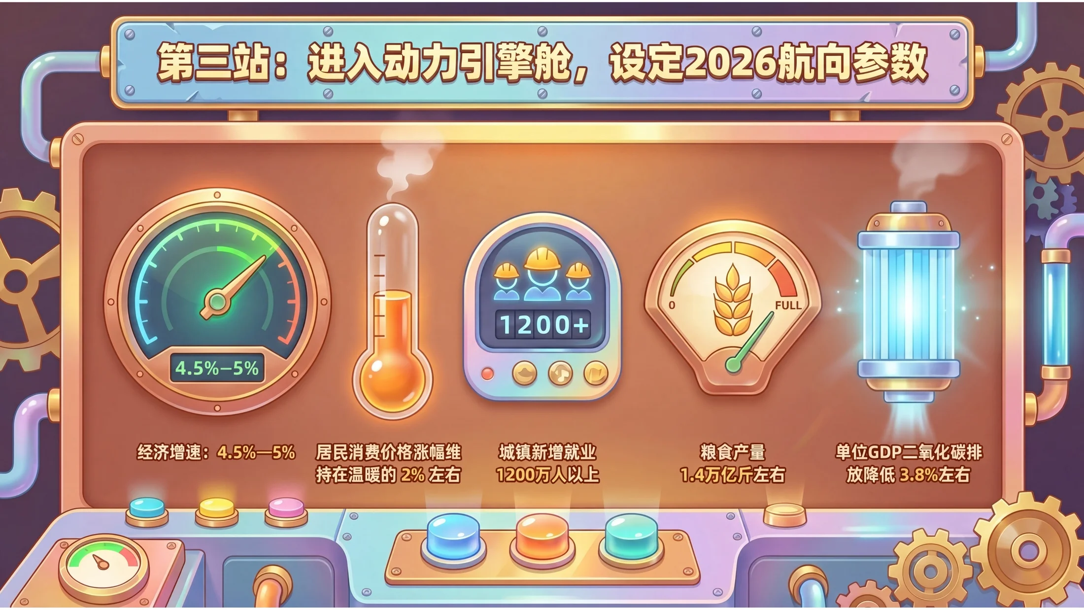 立体插画可爱卡通风格政府工作报告PPT - 预览图6