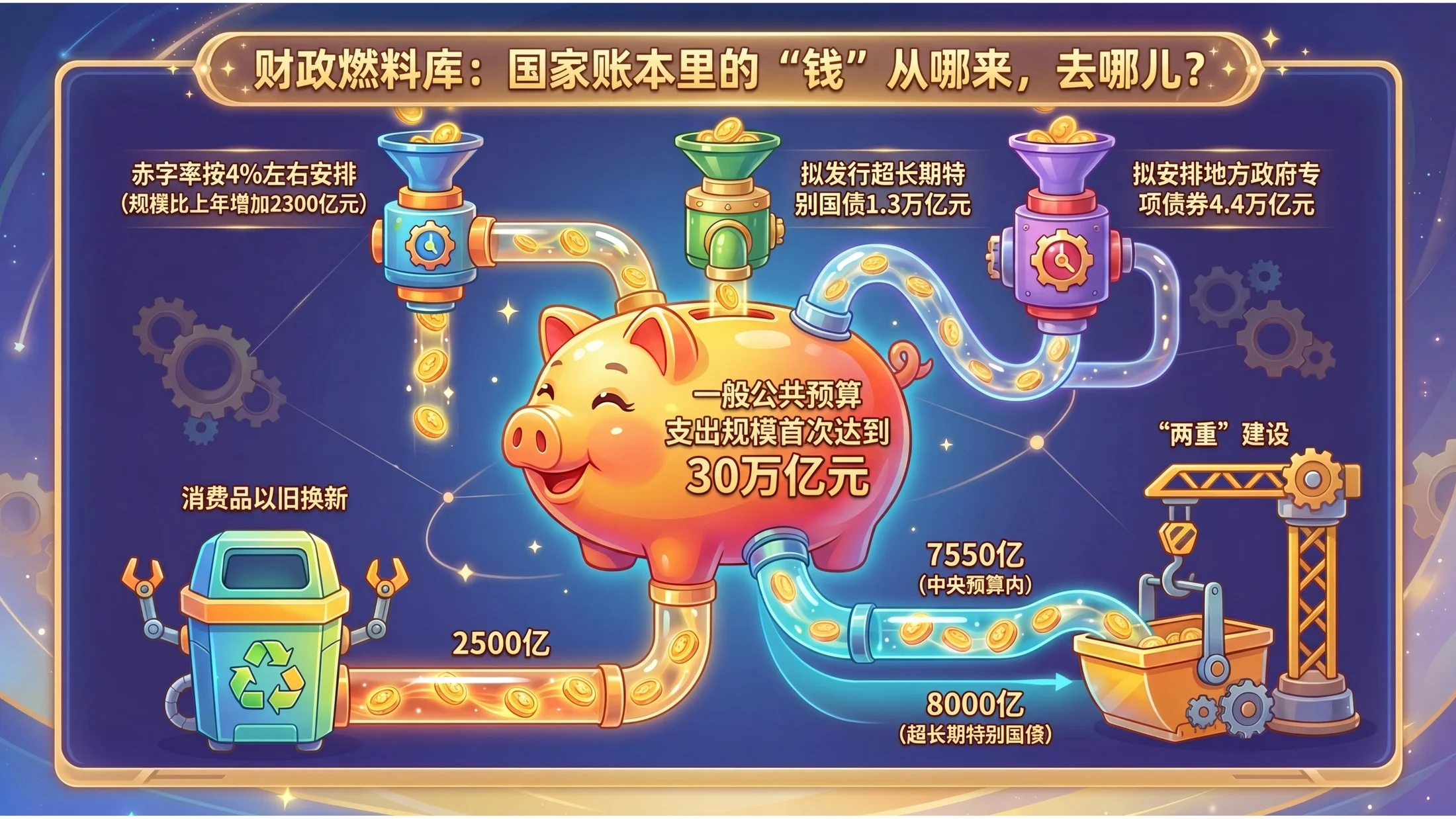 立体插画可爱卡通风格政府工作报告PPT - 预览图7