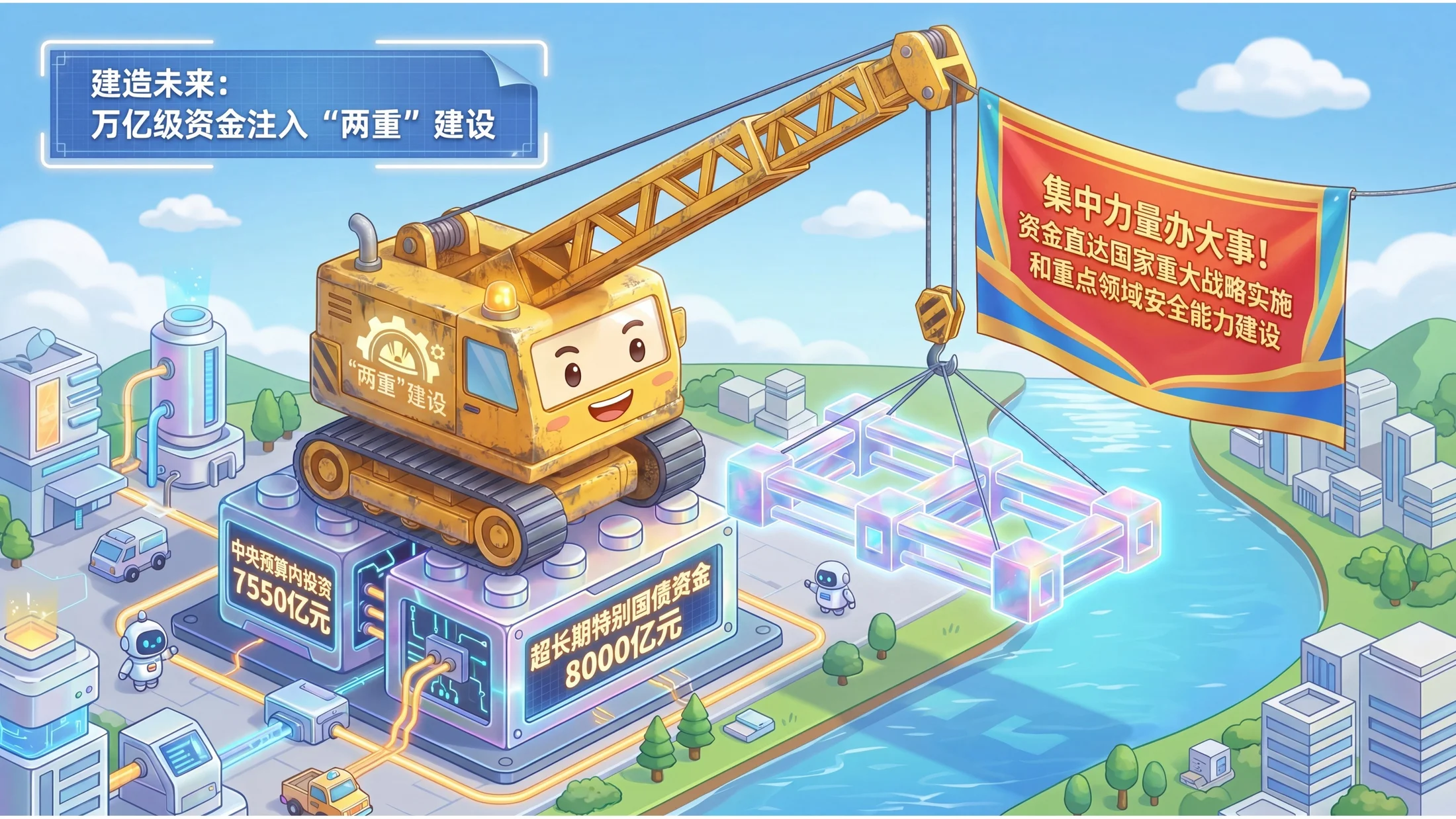 立体插画可爱卡通风格政府工作报告PPT - 预览图9