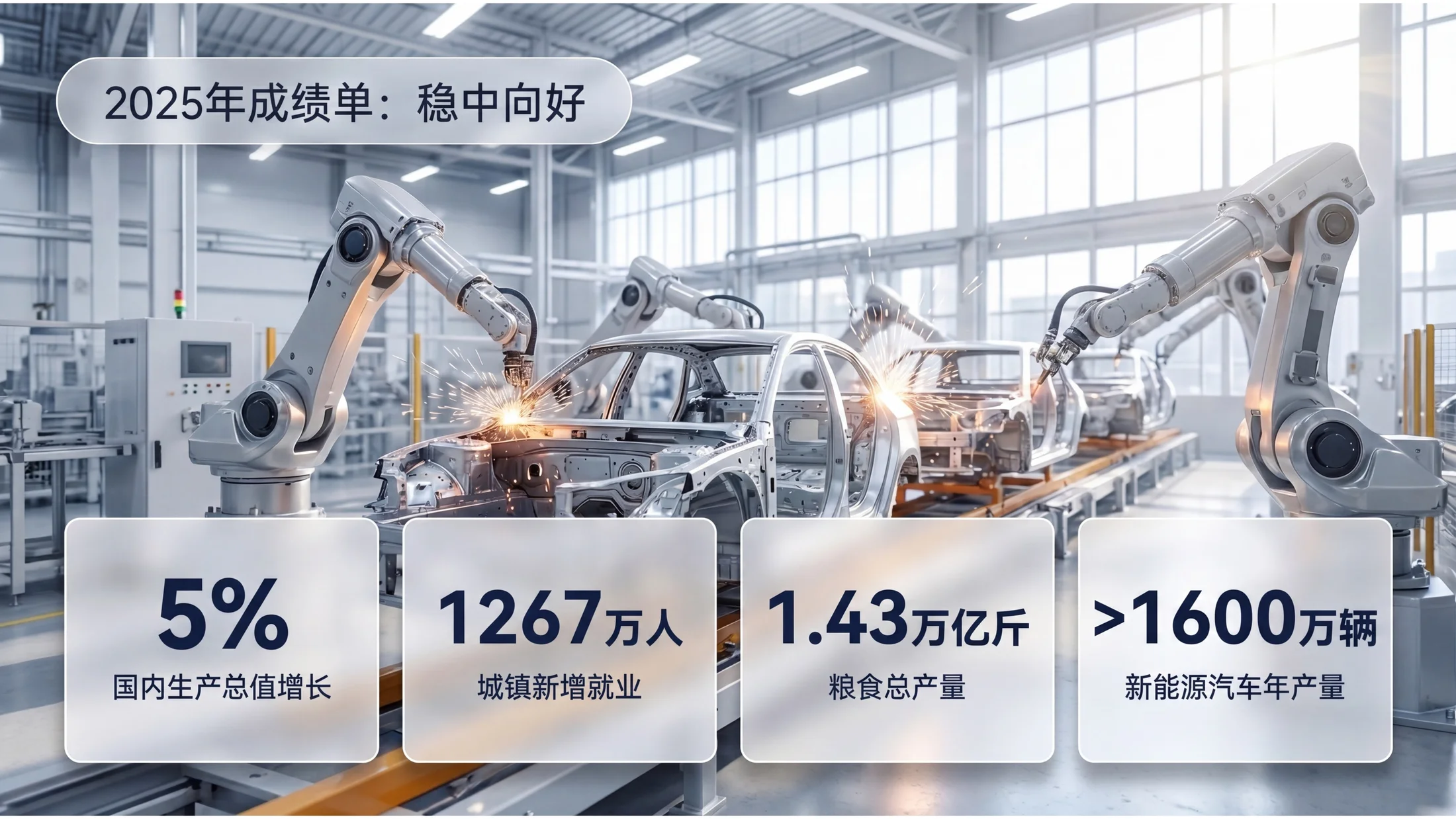 现代磨砂玻璃写实图片风格政府工作报告PPT - 预览图2