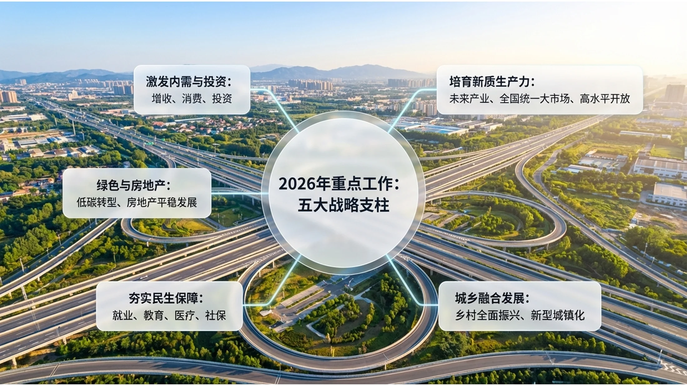 现代磨砂玻璃写实图片风格政府工作报告PPT - 预览图8