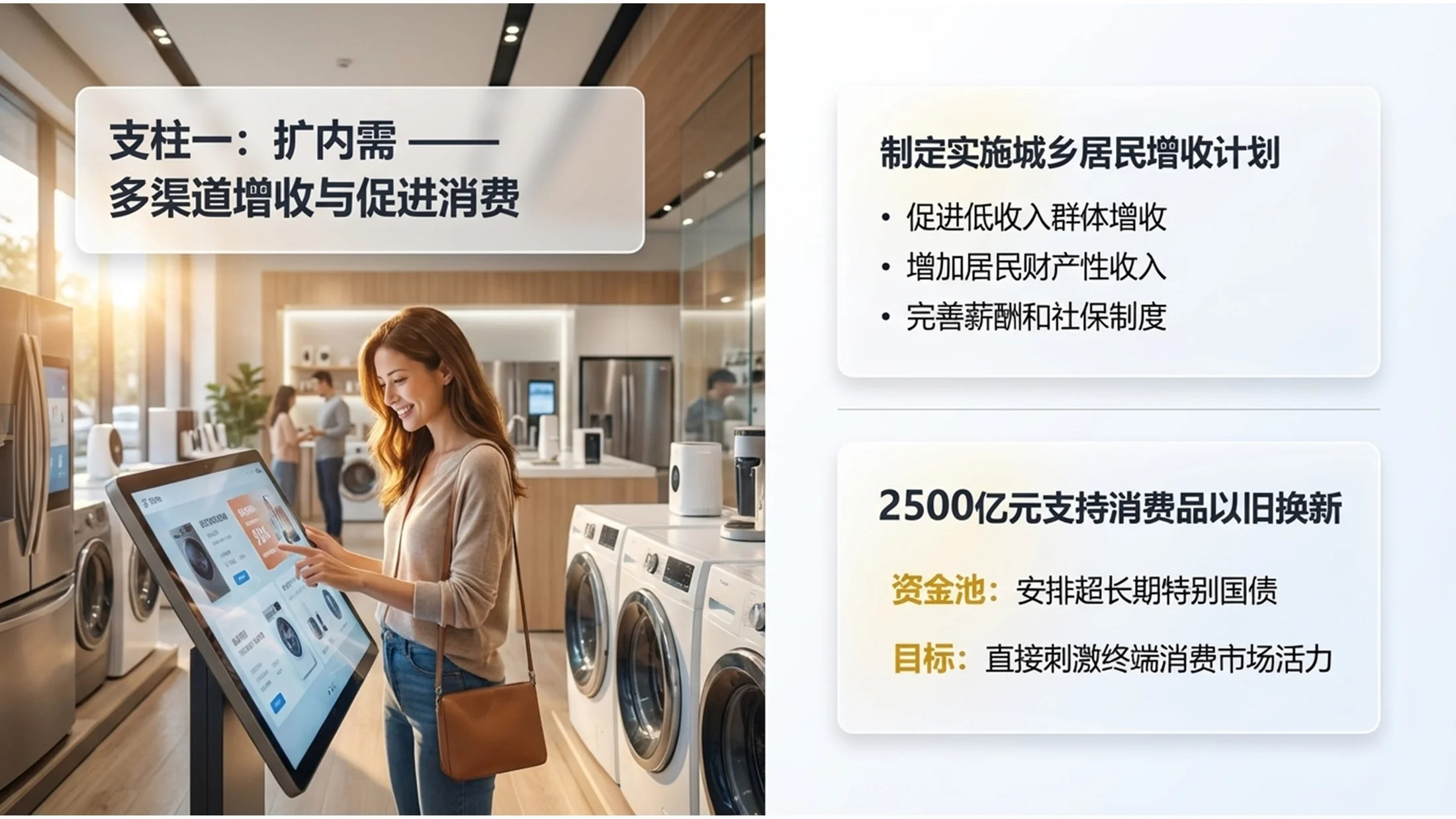 现代磨砂玻璃写实图片风格政府工作报告PPT - 预览图9