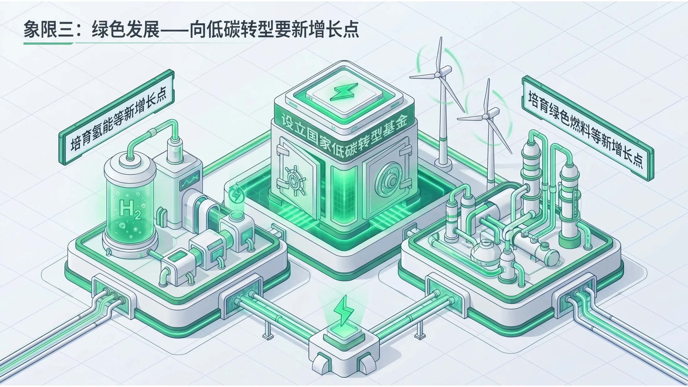 彩色光影等距2.5D风格政府工作报告PPT - 预览图8