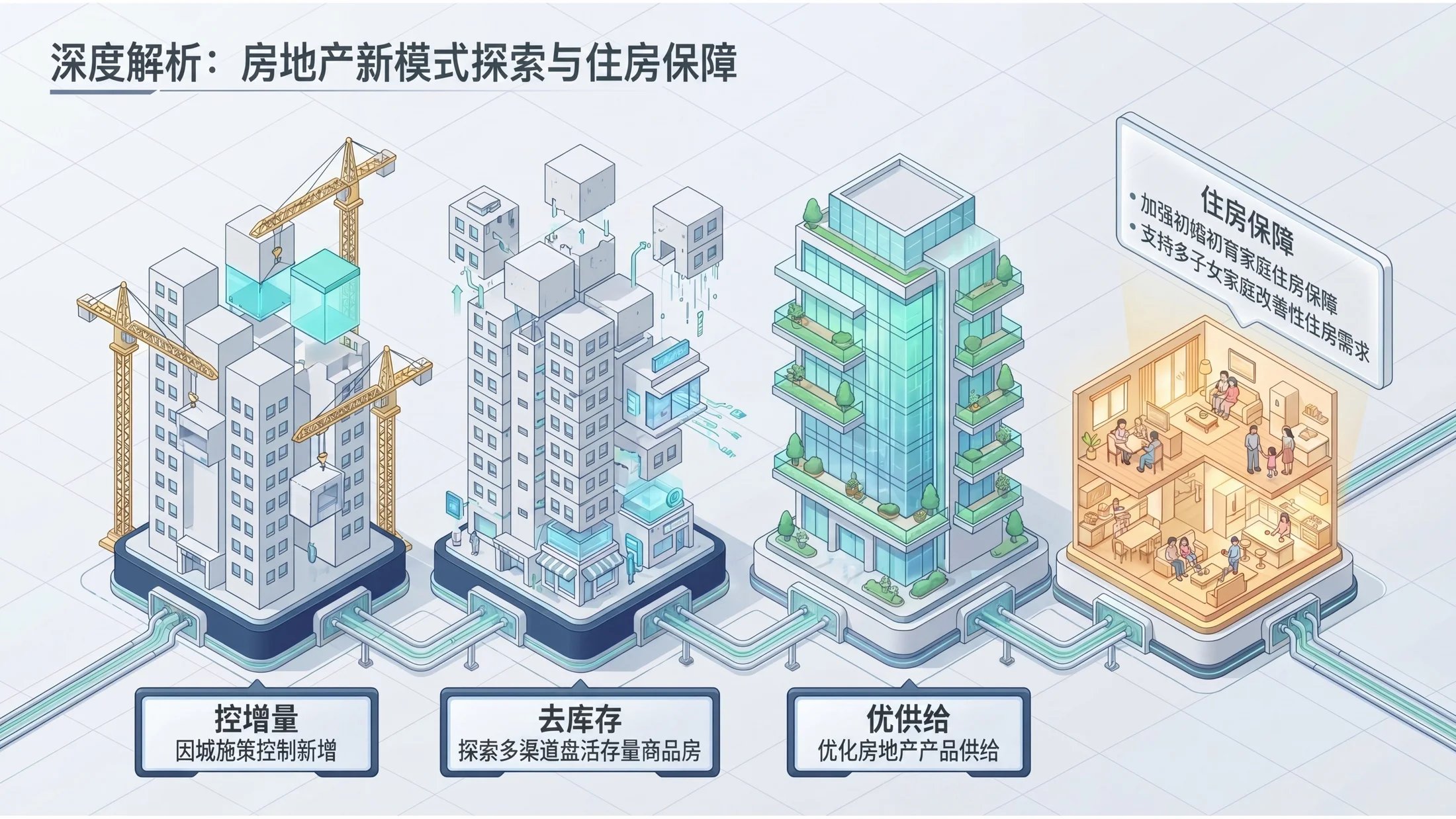 彩色光影等距2.5D风格政府工作报告PPT - 预览图10