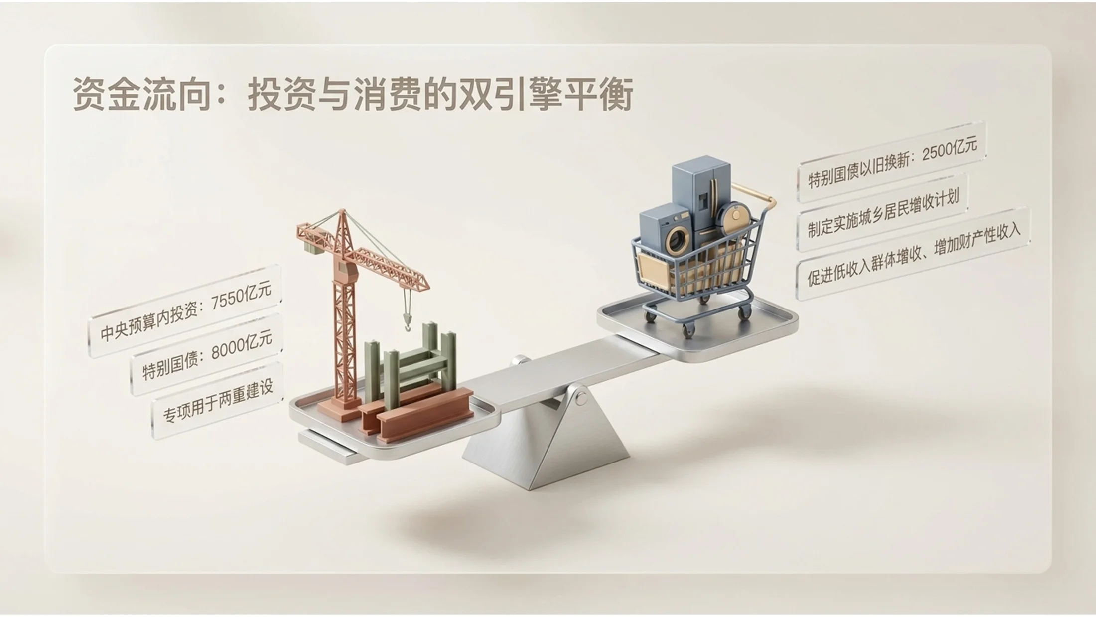 创意3D立体图标风格政府工作报告PPT - 预览图5