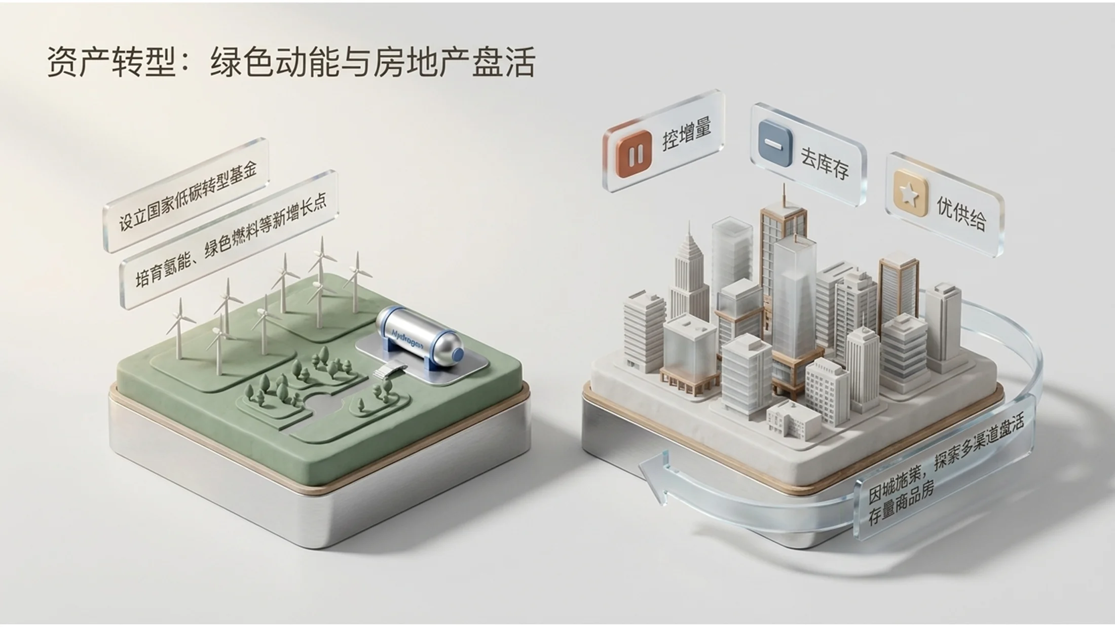 创意3D立体图标风格政府工作报告PPT - 预览图10