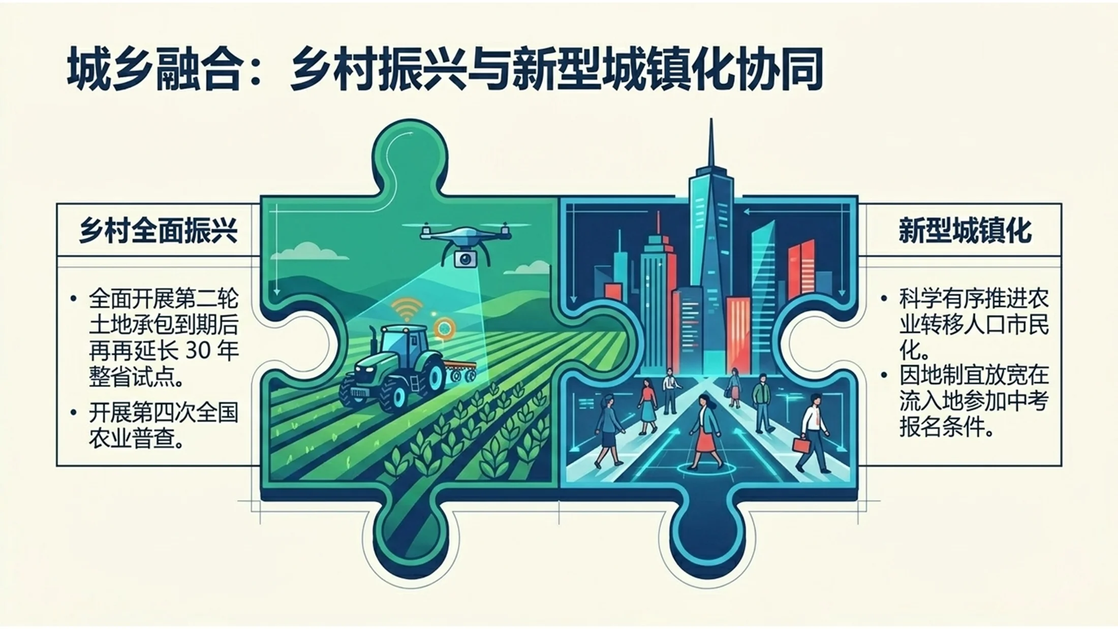 蓝绿扁平插画风格政府工作报告PPT - 预览图8