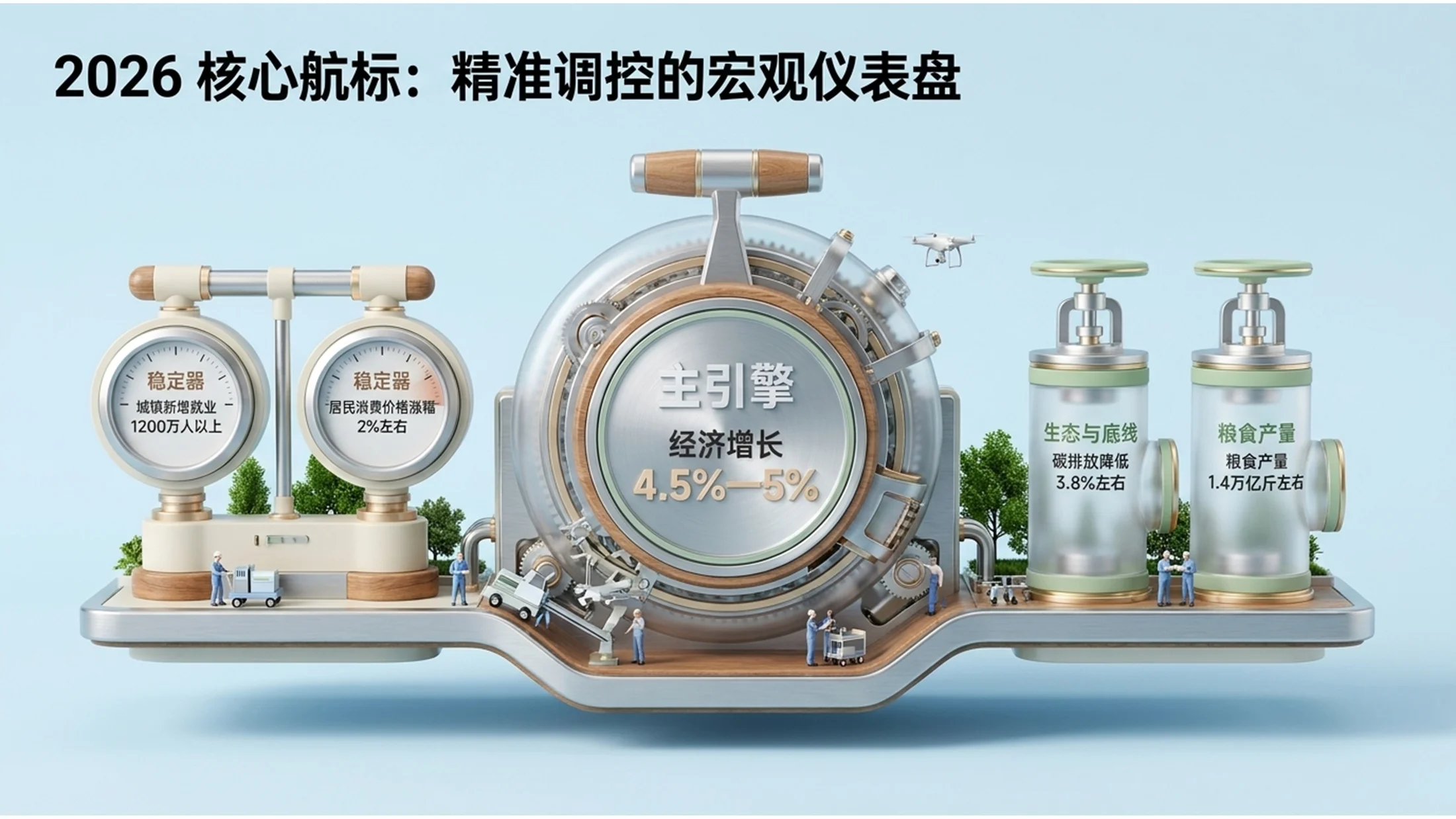 3D微缩画面风格政府工作报告PPT - 预览图5