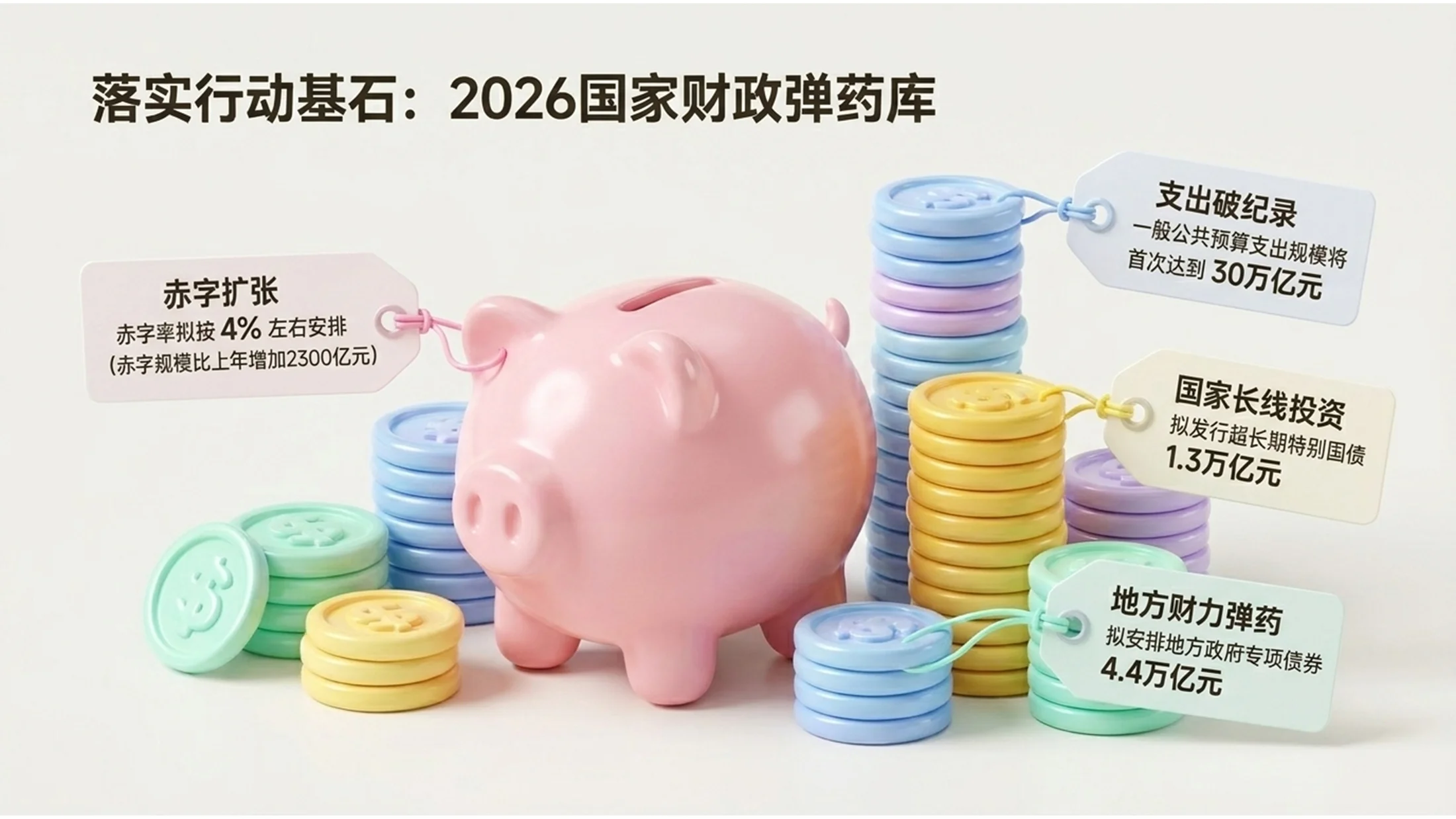 柔和色彩可爱糖果材质风格政府工作报告PPT - 预览图7