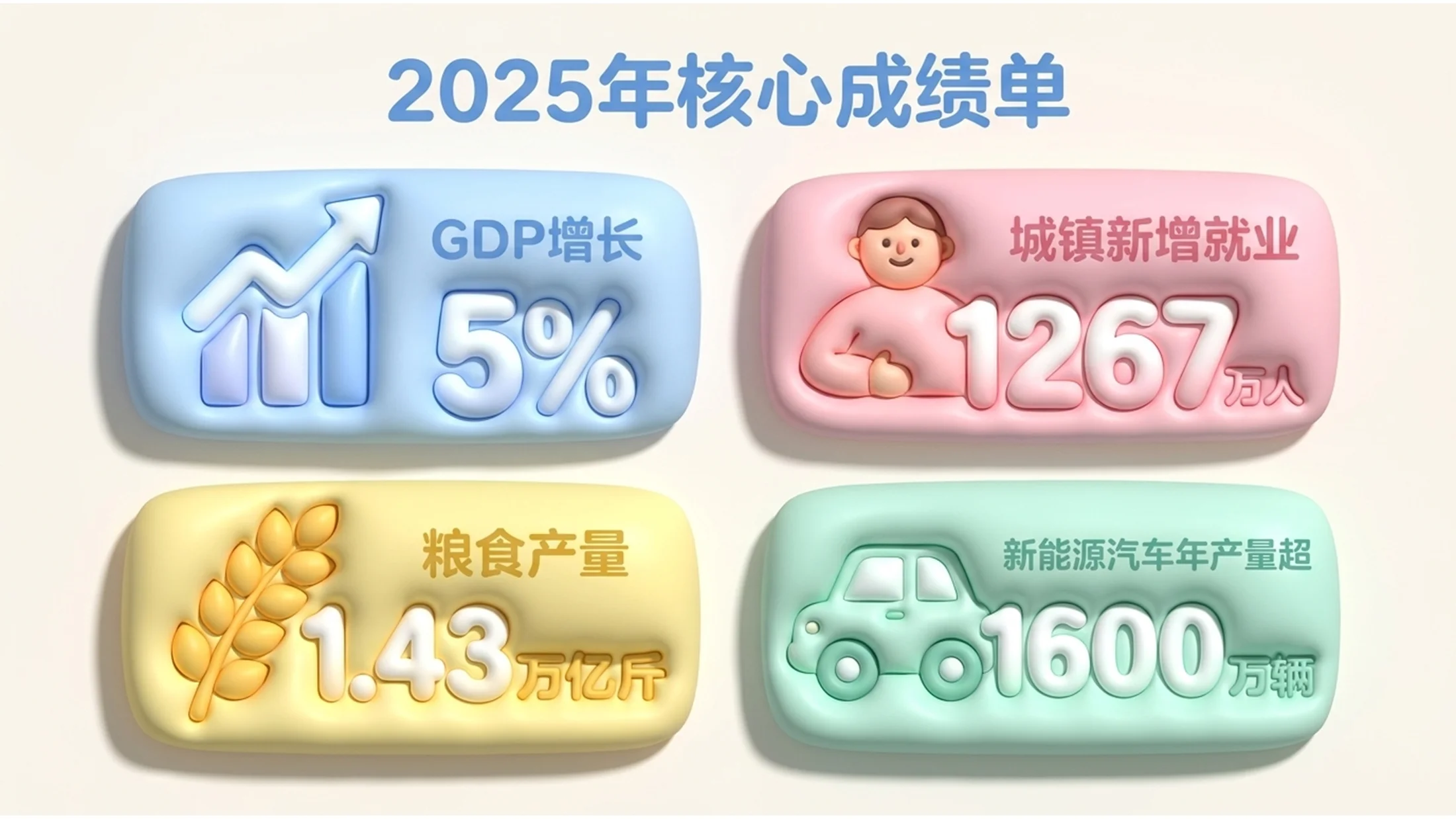 柔软甜蜜棉花糖风格政府工作报告PPT - 预览图2